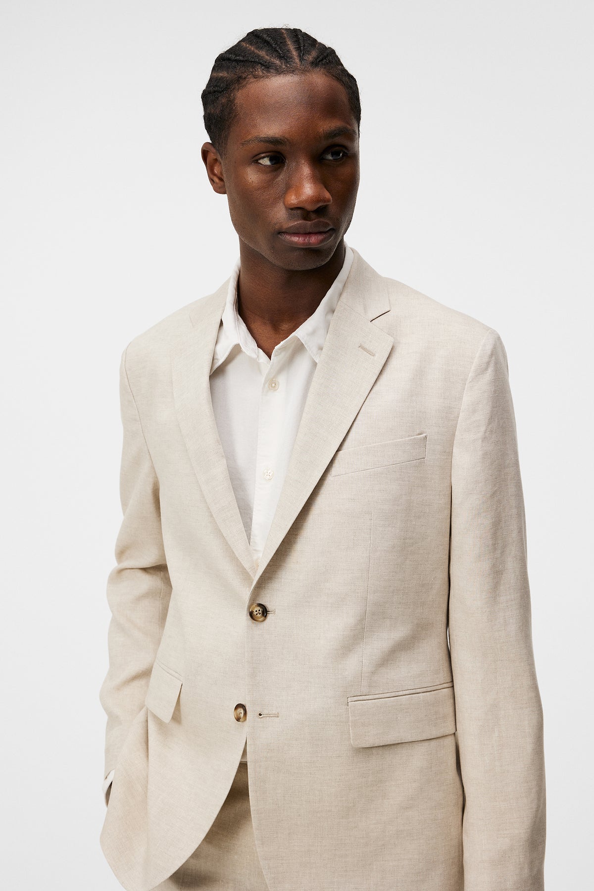 Hopper U Super Linen Blazer in Moonbeam by J.Lindeberg