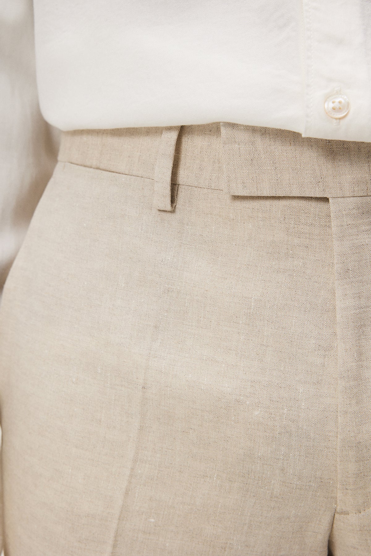 Grant Super Linen Pants in Moonbeam by J.Lindeberg