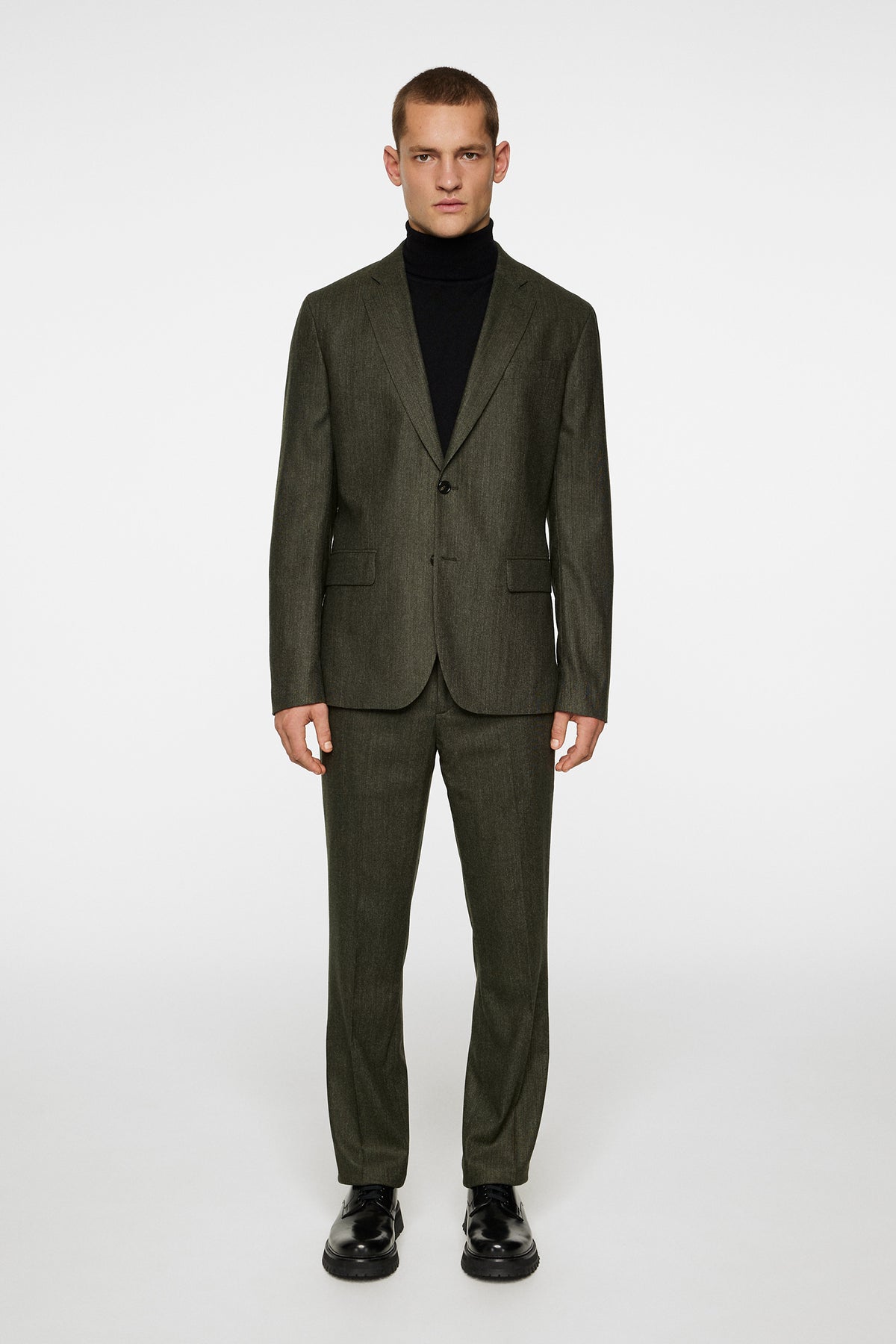Elton U Cash Stretch Flannel in Forest Green by J.Lindeberg