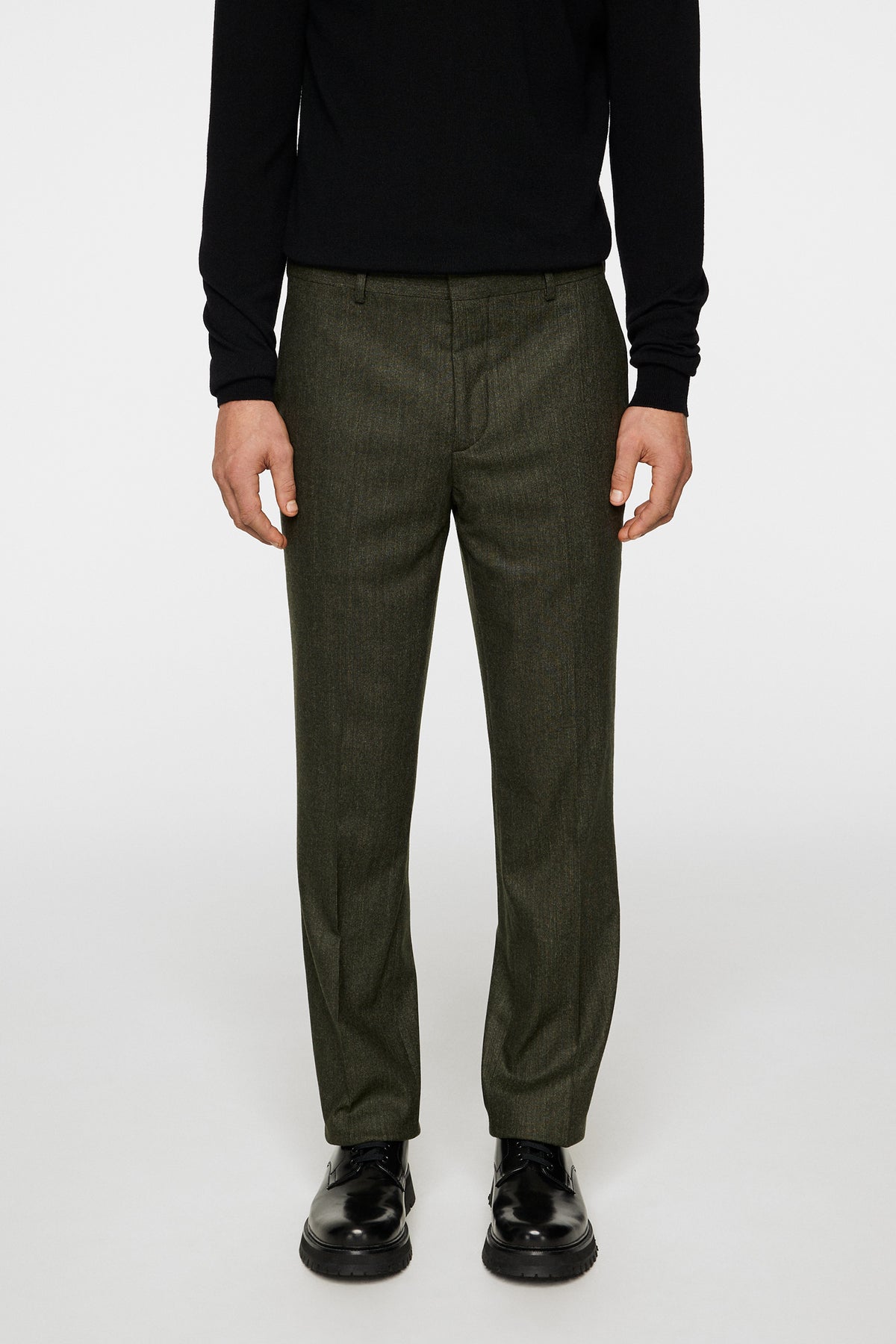 Lois Cash Stretch Flannel in Forest Green by J.Lindeberg