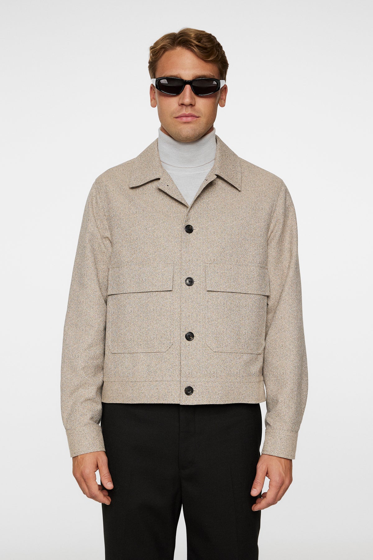 Housten 2 Tone Overshirt in Moonbeam by J.Lindeberg