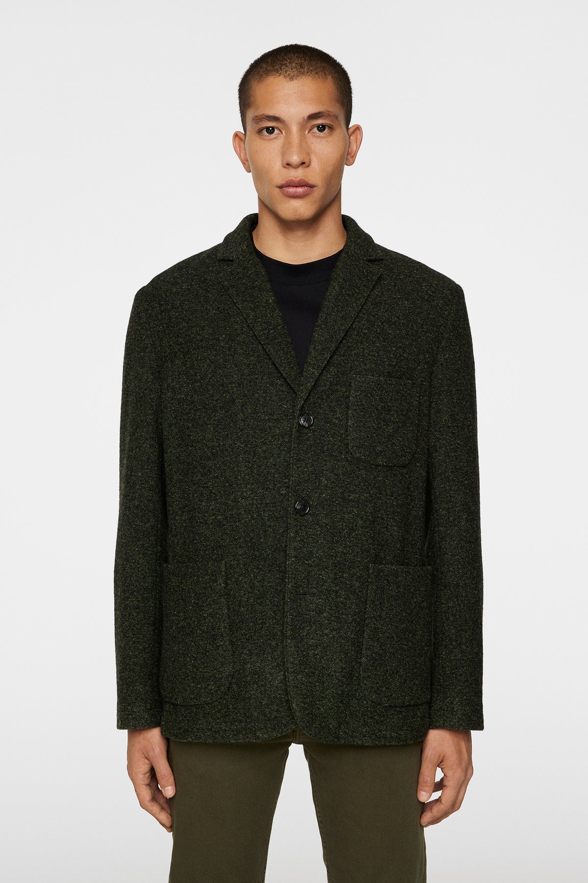 Carlton Cardigan Blazer in Forest Green by J.Lindeberg