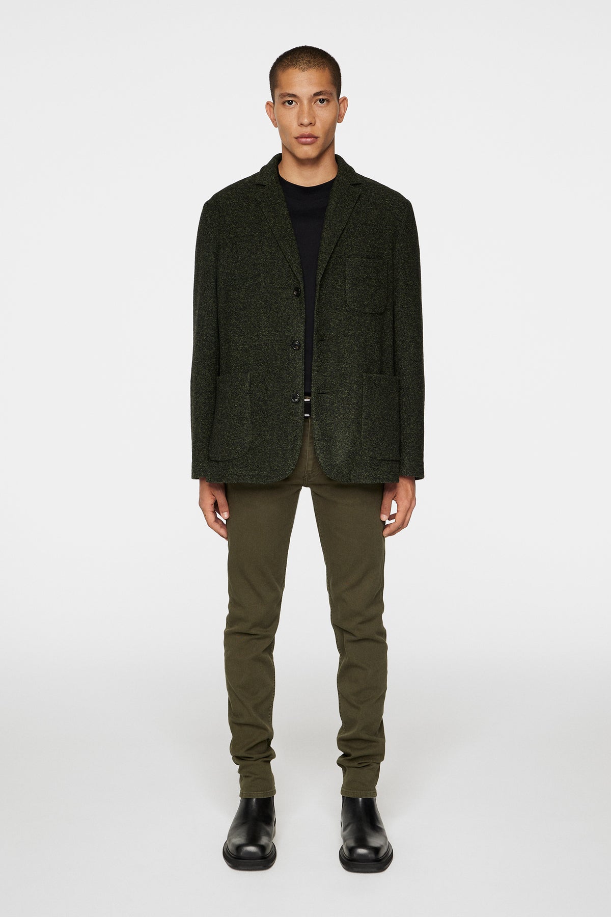 Carlton Cardigan Blazer in Forest Green by J.Lindeberg