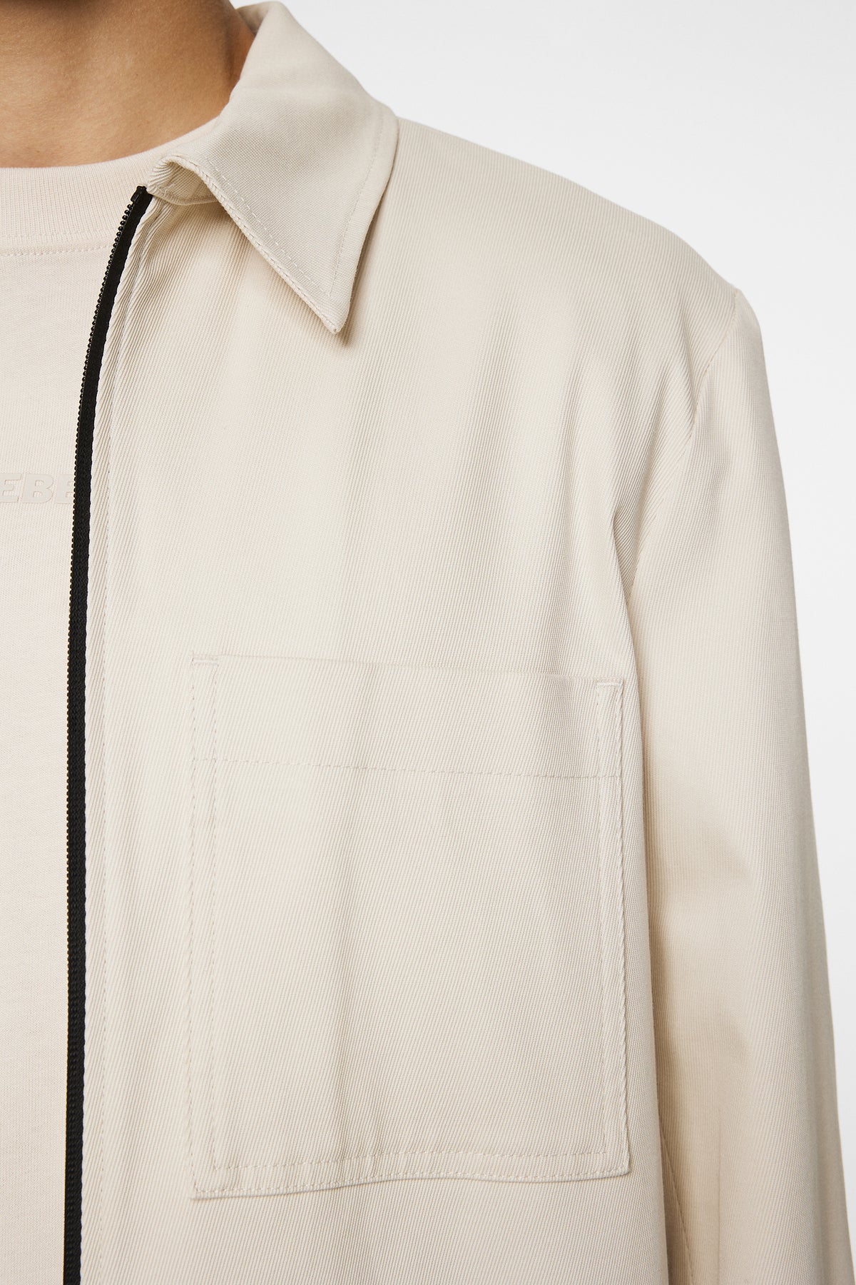 Julius Cotton Twill Overshirt in Moonbeam by J.Lindeberg