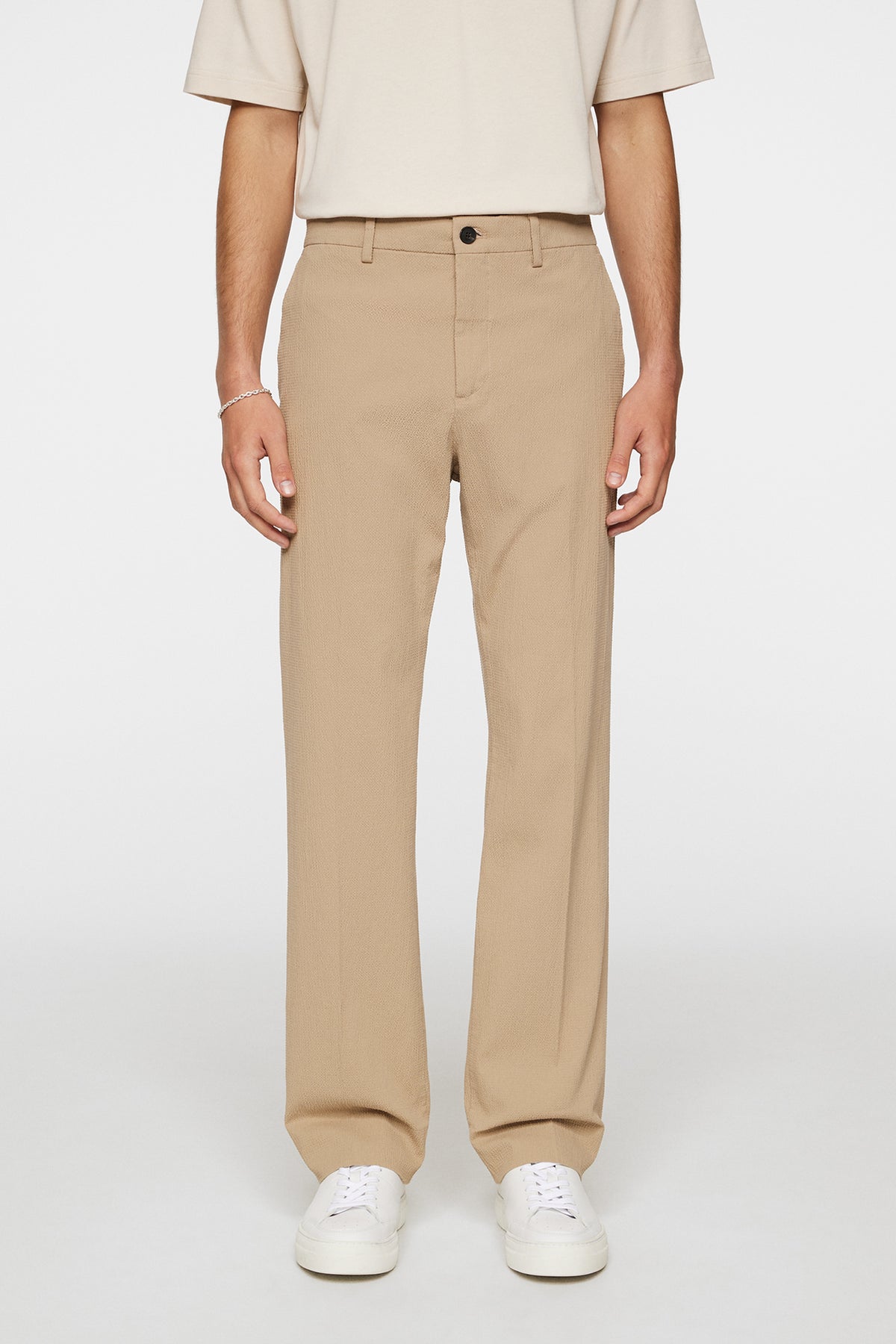 Dropper Seersucker Pants in Batique Khaki by J.Lindeberg