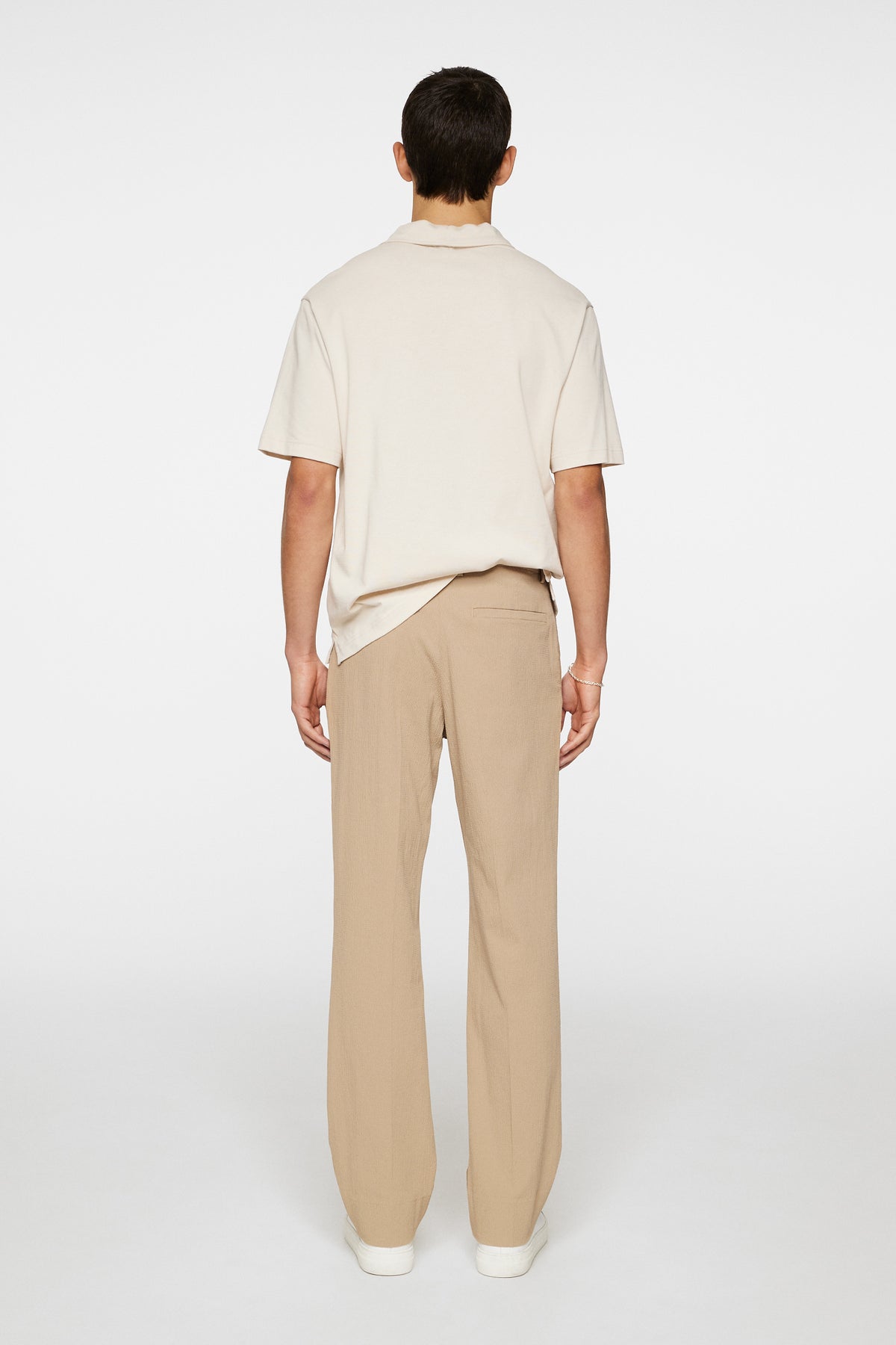 Dropper Seersucker Pants in Batique Khaki by J.Lindeberg