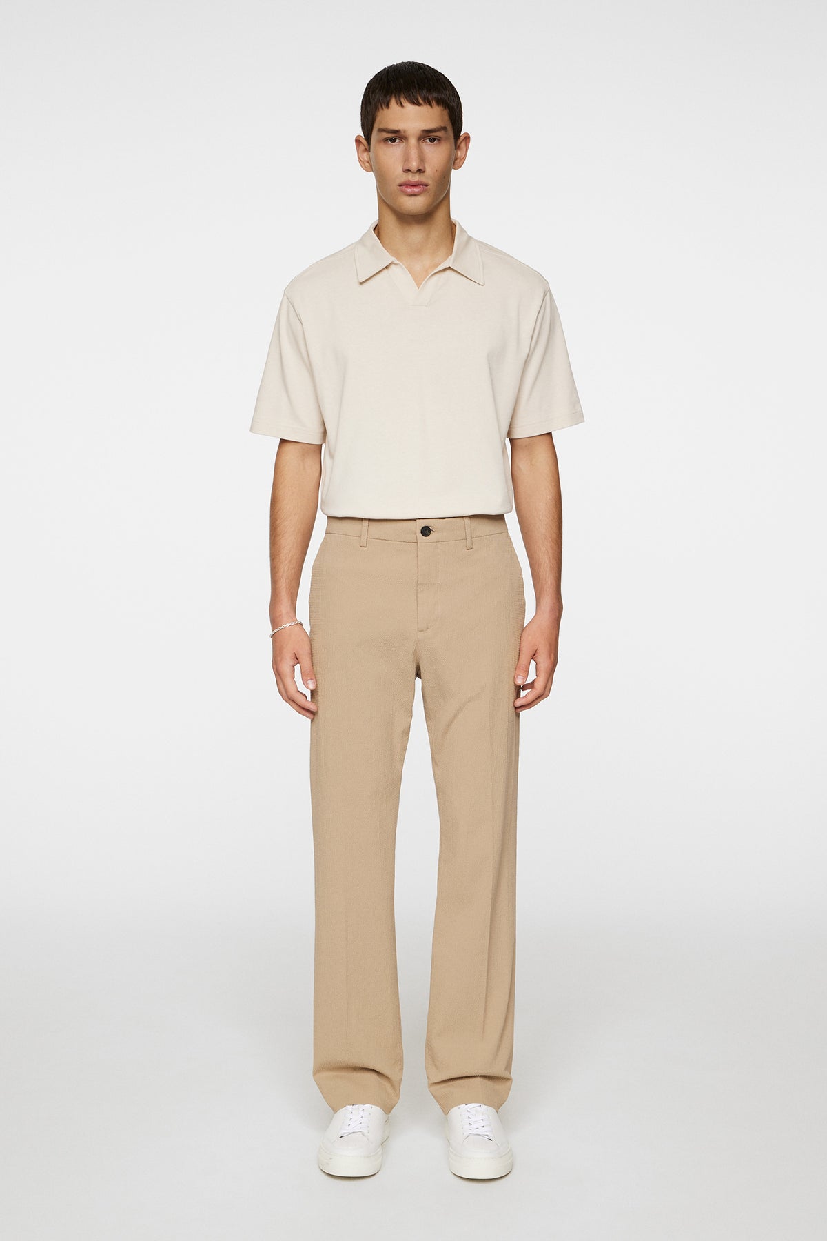 Dropper Seersucker Pants in Batique Khaki by J.Lindeberg