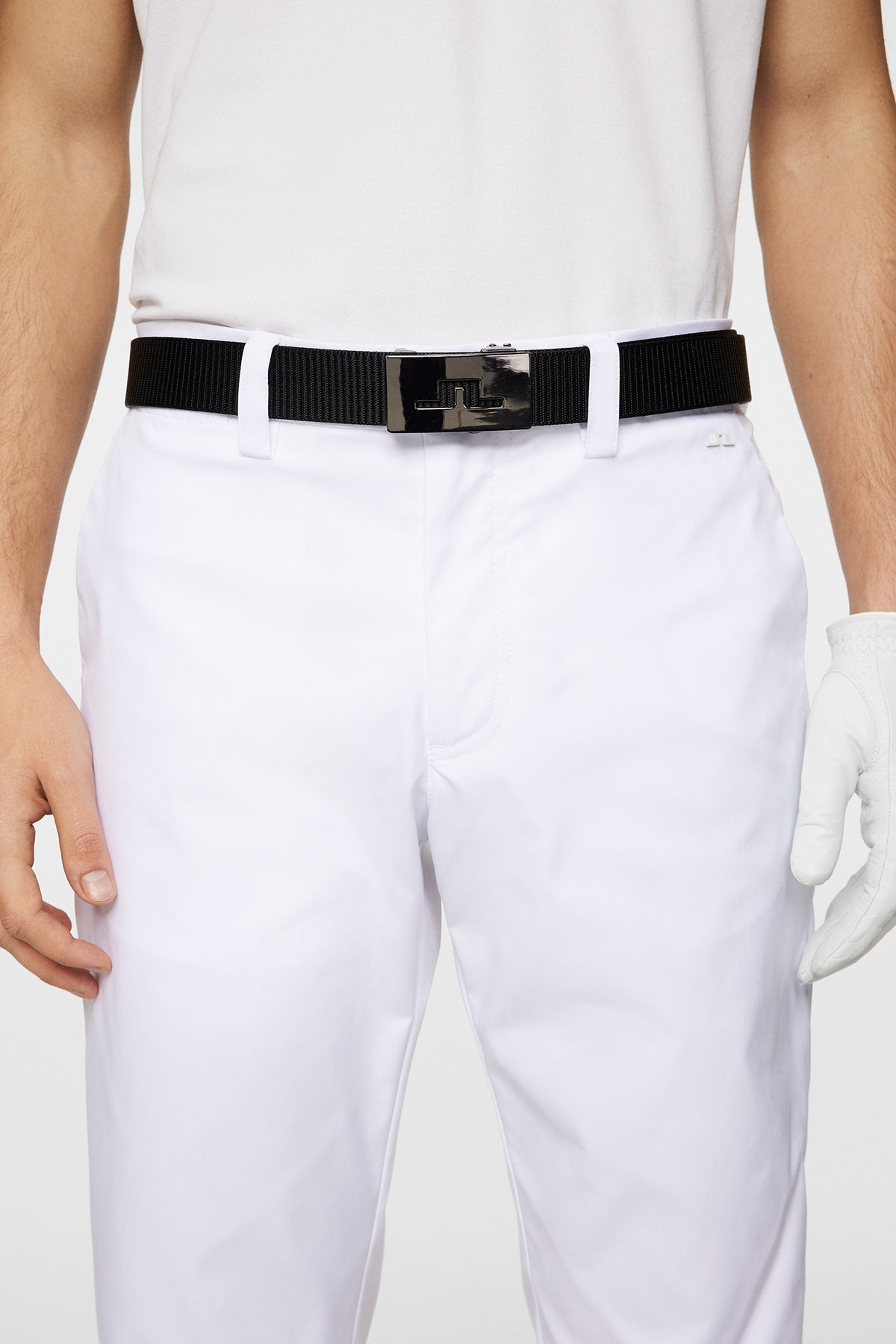Roy Webbing Belt in Black by J.Lindeberg