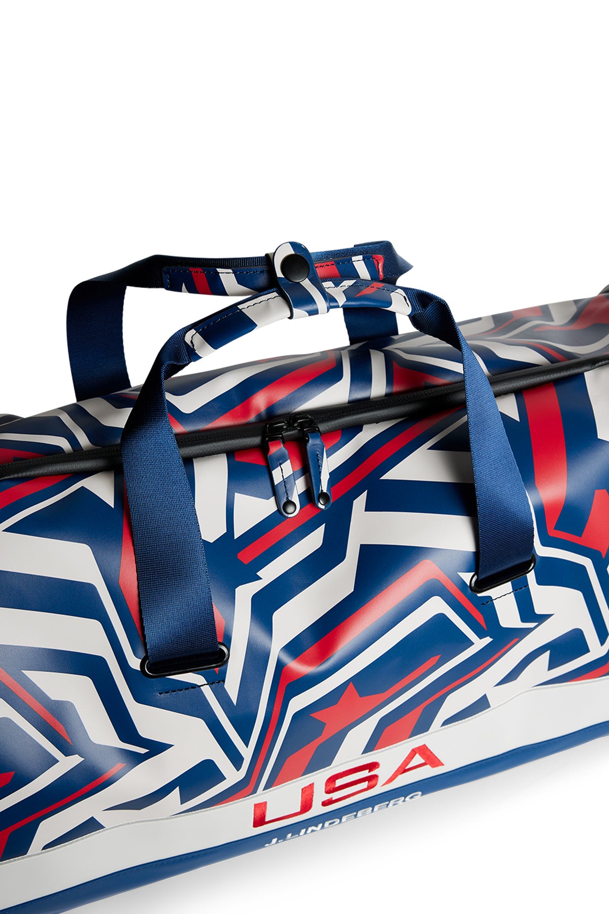 The Garment Duffel Bag in US Golf Red by J.Lindeberg