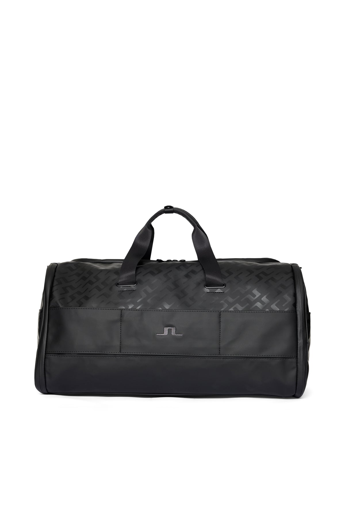 Garment Print Duffel Bag in Tour Geo Jacquard Black M by J.Lindeberg