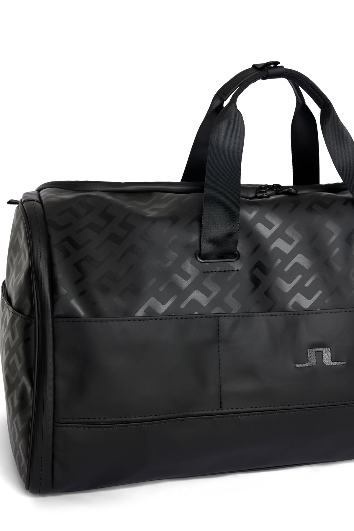 Garment Print Duffel Bag in Tour Geo Jacquard Black M by J.Lindeberg