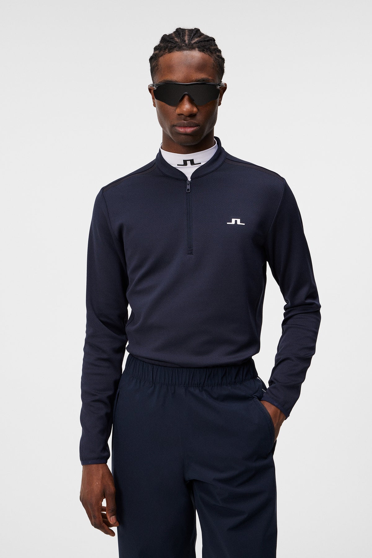 Tech Bridge Mid Layer in JL Navy by J.Lindeberg