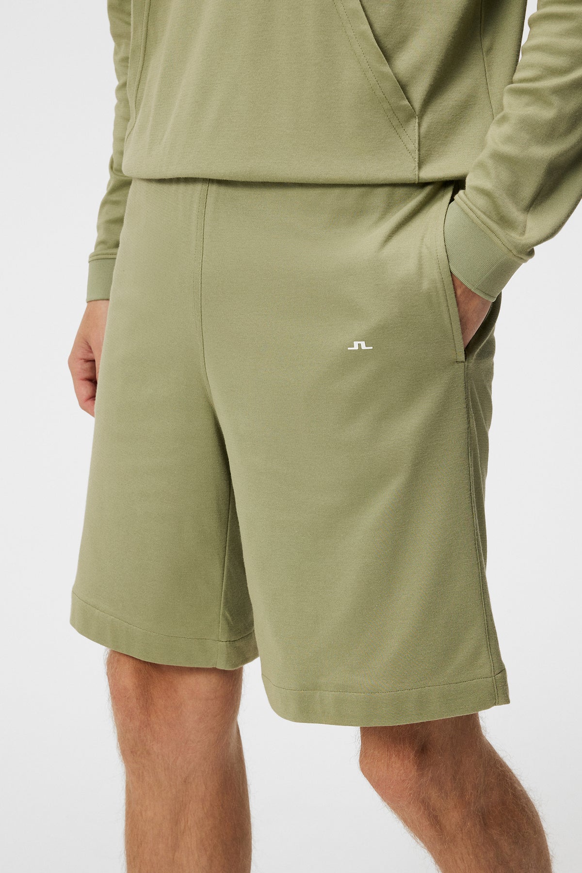 Logo Shorts in Oil Green by J.Lindeberg