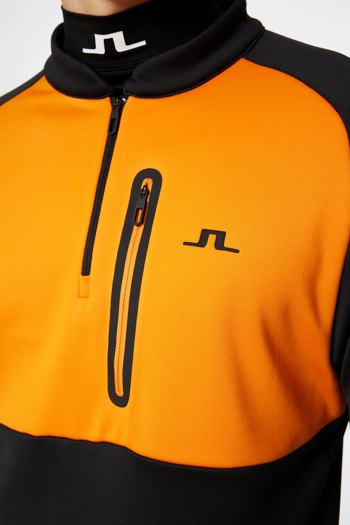 Adam Quarter Zip Mid Layer in Black by J.Lindeberg