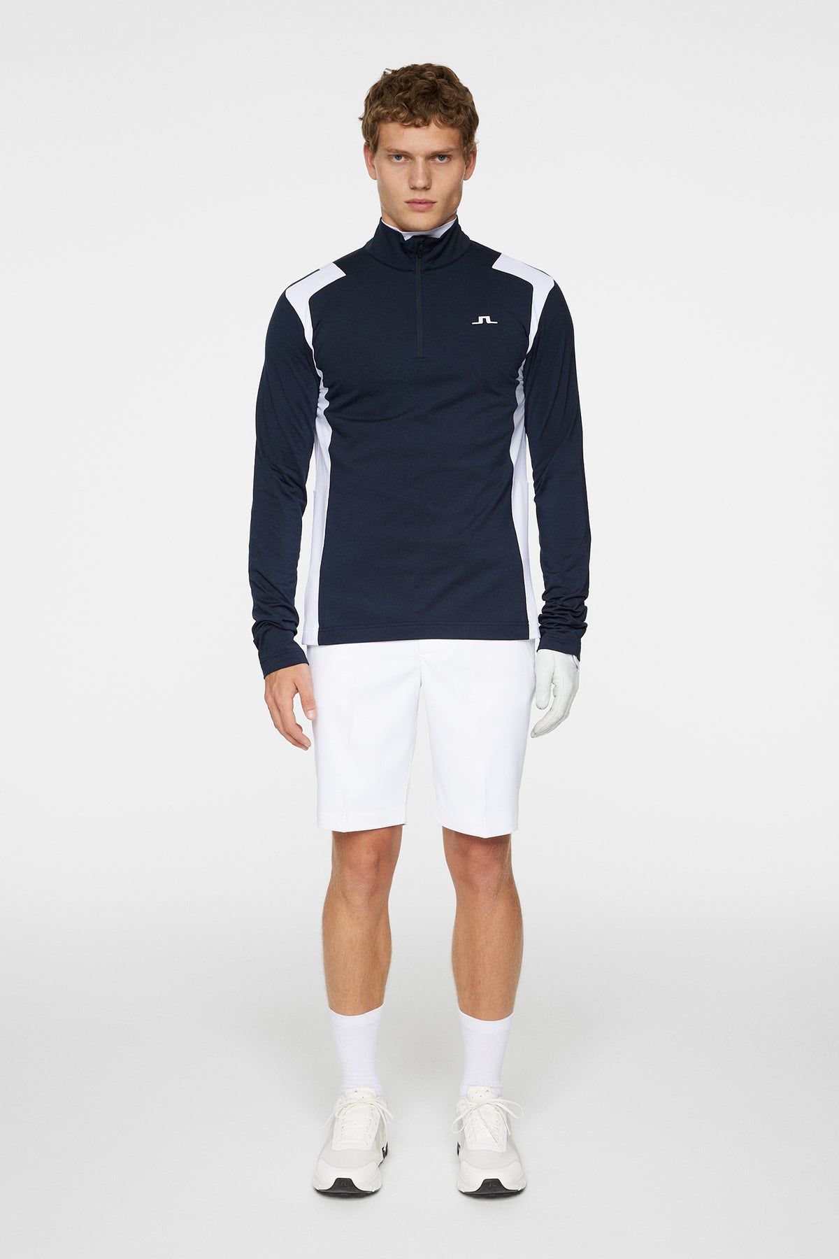 Lukas Quarter Zip Mid Layer in JL Navy by J.Lindeberg