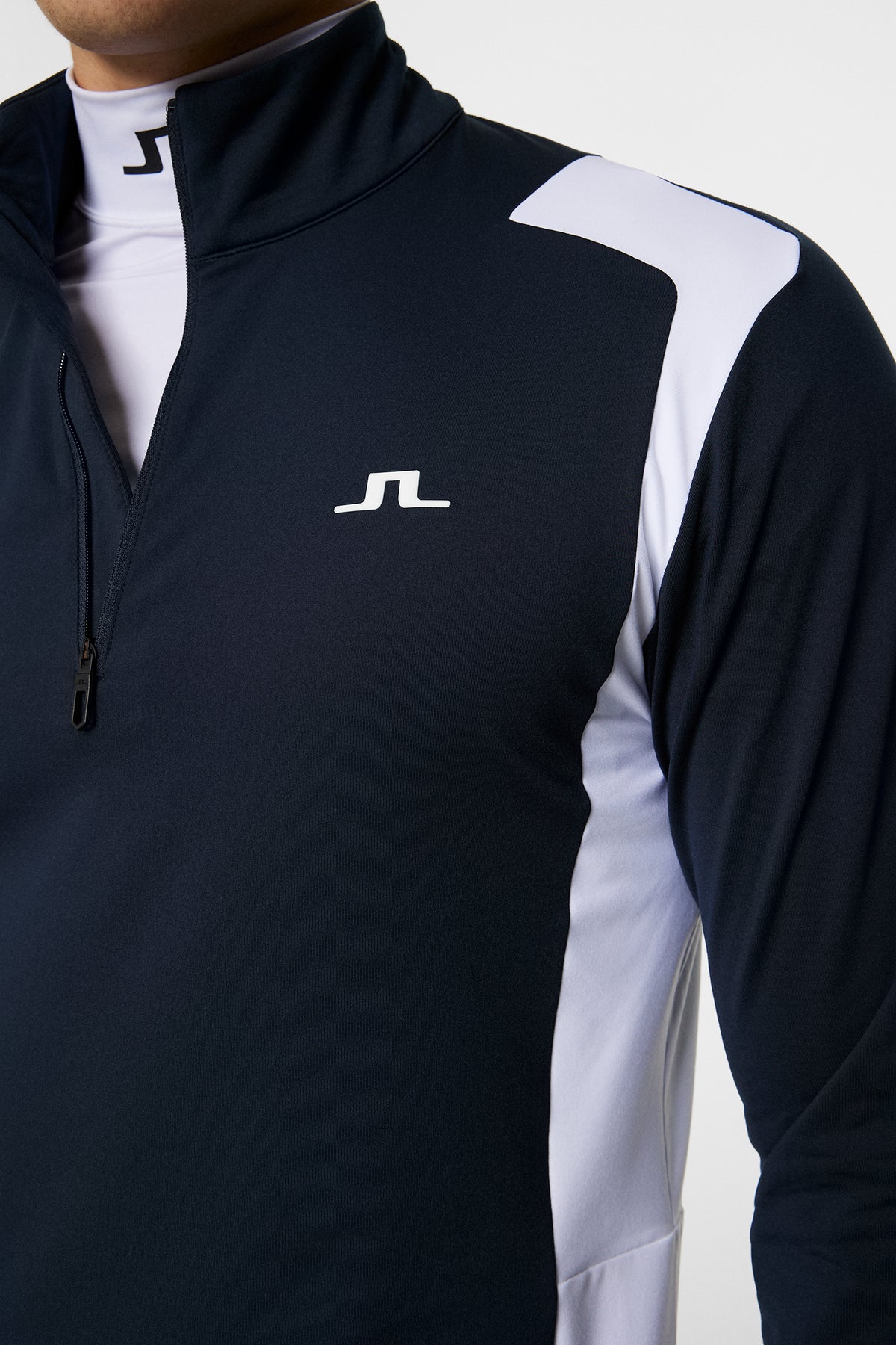 Lukas Quarter Zip Mid Layer in JL Navy by J.Lindeberg