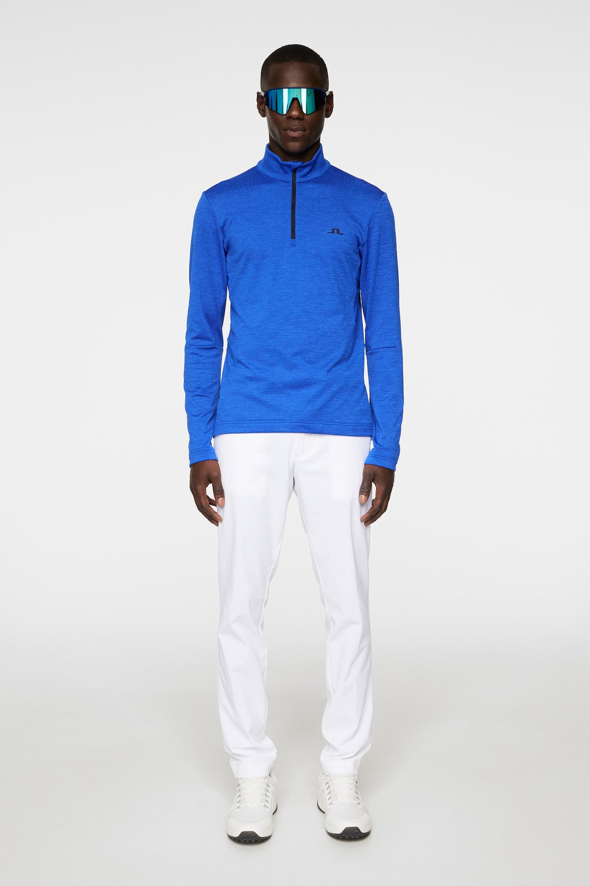Destry Zip Mid Layer in Club Blue Melange by J.Lindeberg