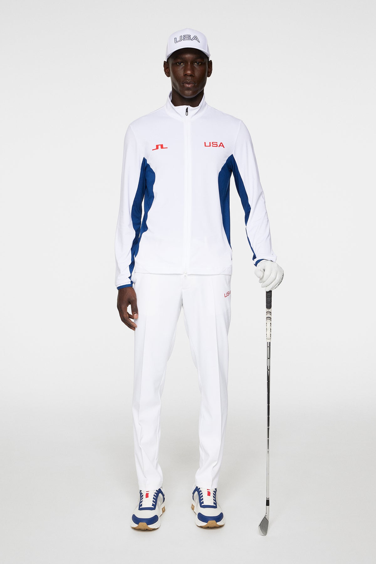 Constantin Full Zip in White by J.Lindeberg