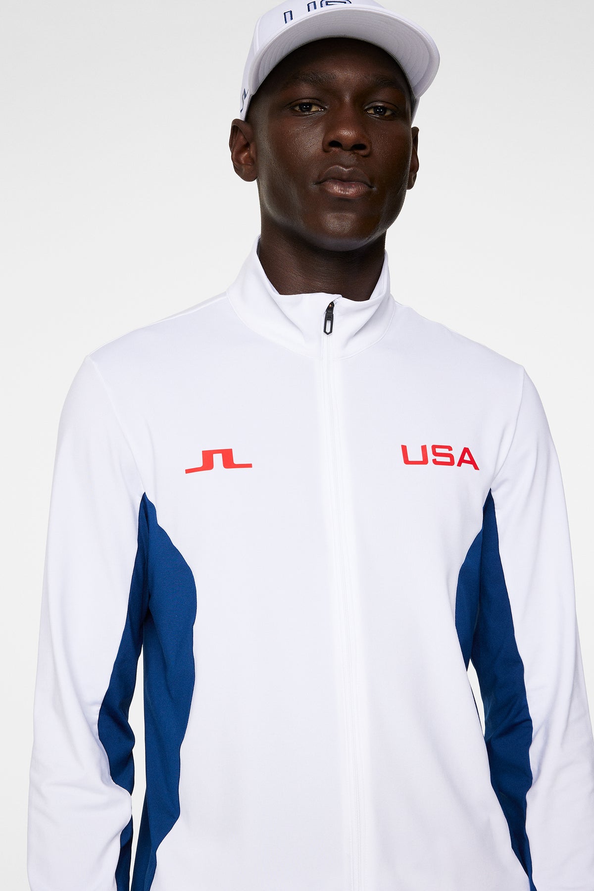 Constantin Full Zip in White by J.Lindeberg