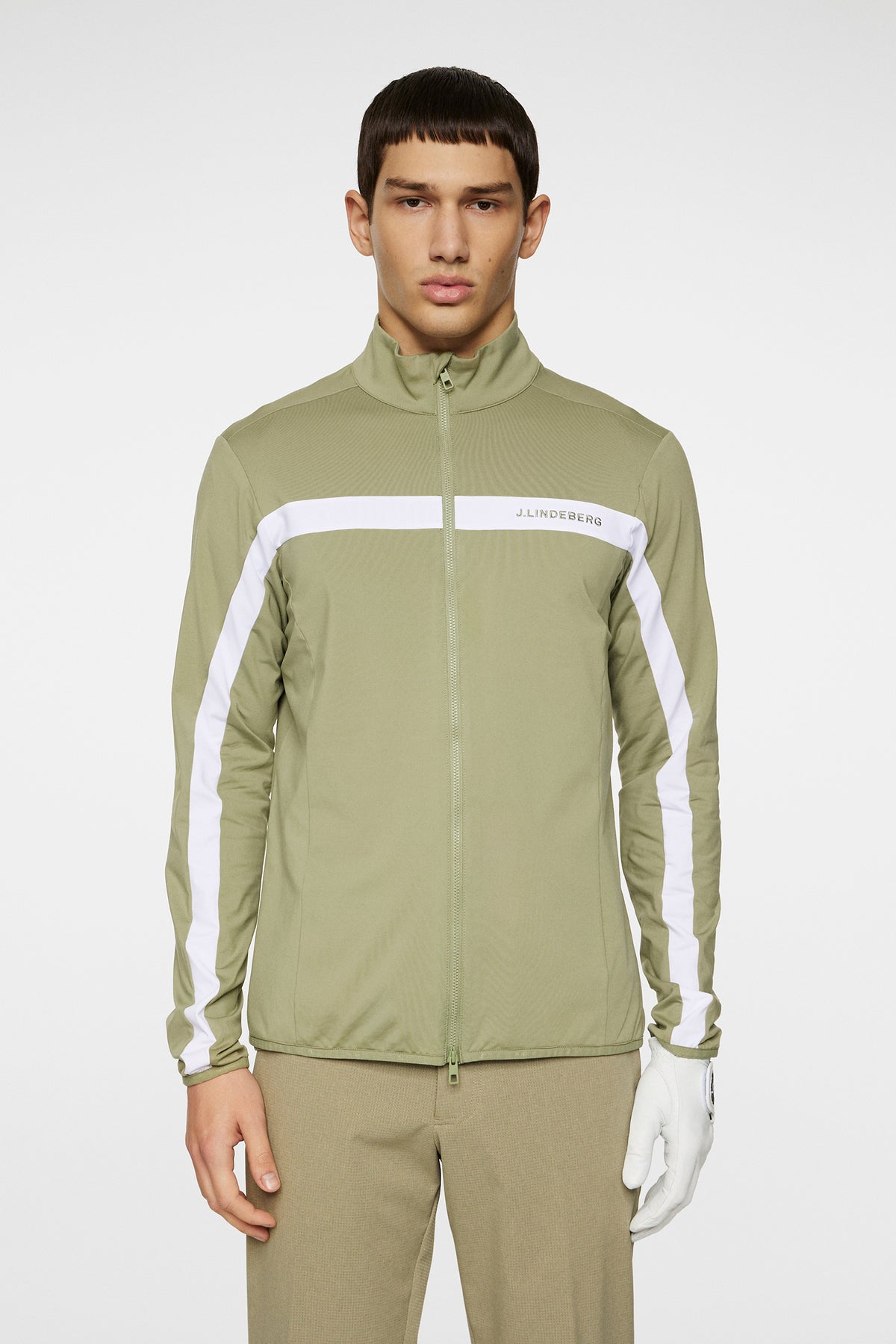 Jarvis Mid Layer in Oil Green by J.Lindeberg