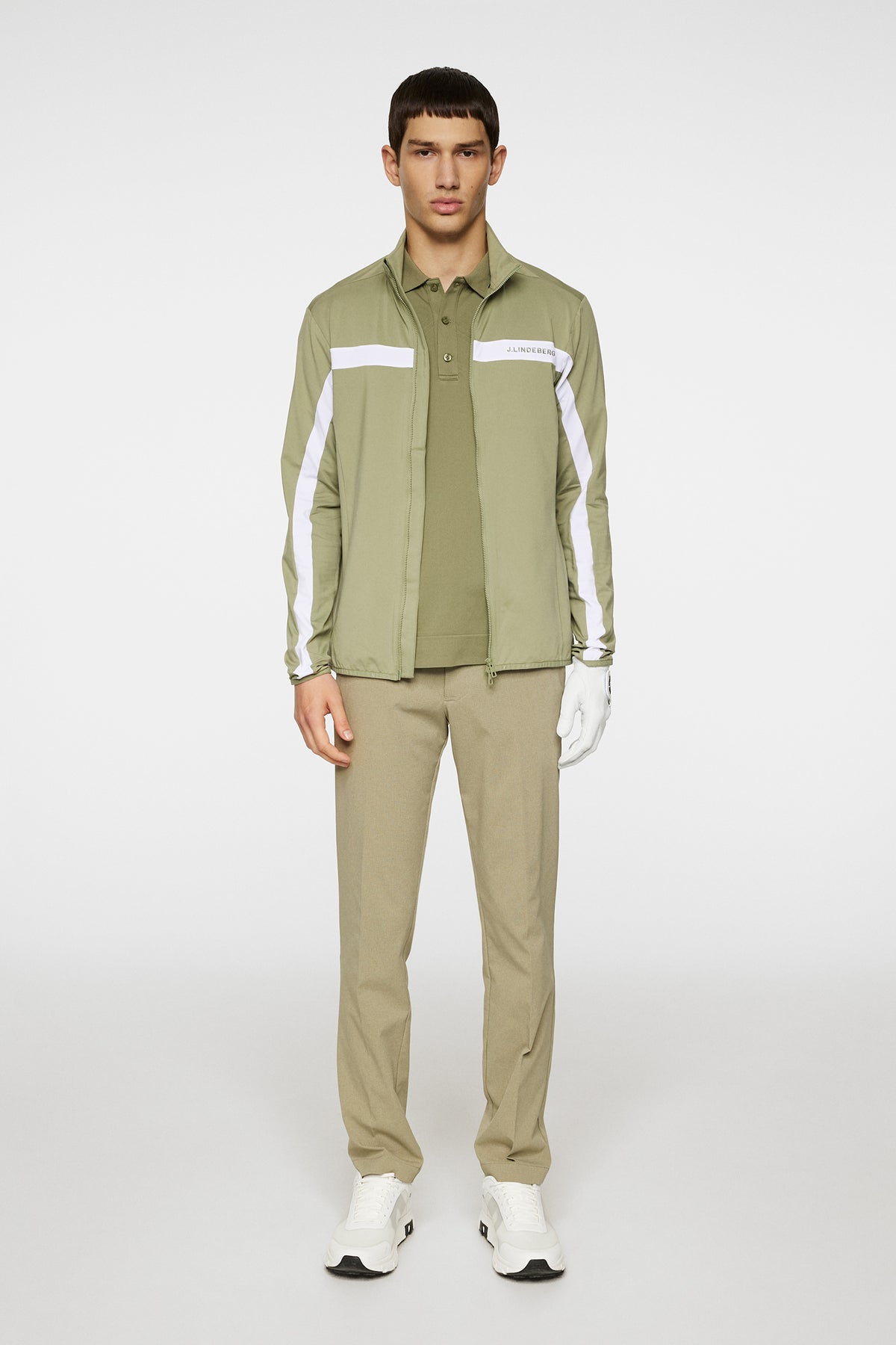 Jarvis Mid Layer in Oil Green by J.Lindeberg