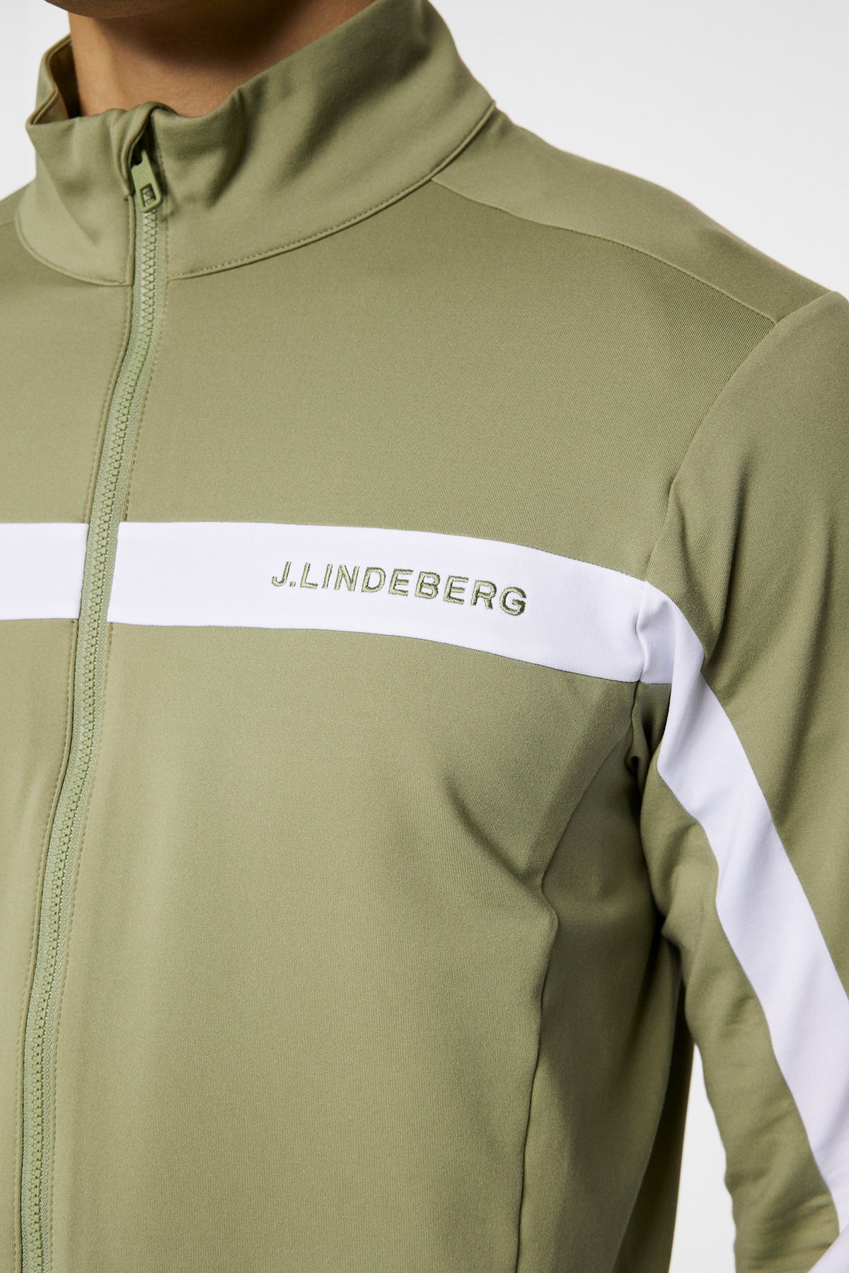 Jarvis Mid Layer in Oil Green by J.Lindeberg