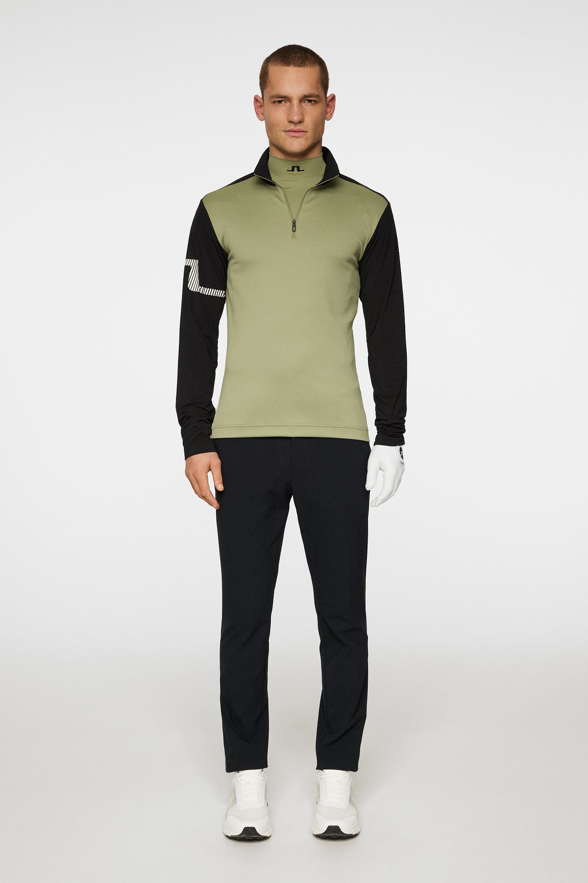 Heath Strike Mid Layer in Oil Green by J.Lindeberg