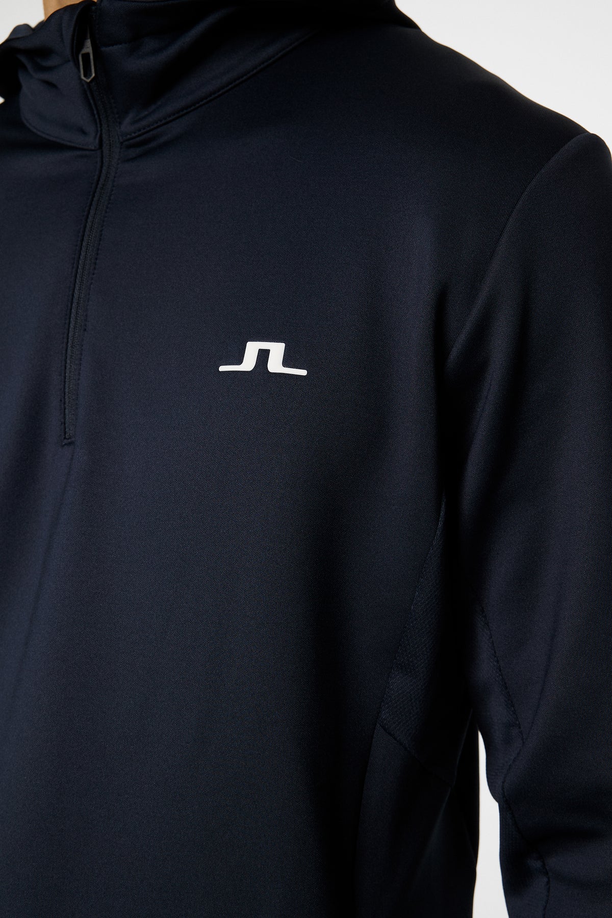 Aerial Quarter Zip Hood in JL Navy by J.Lindeberg