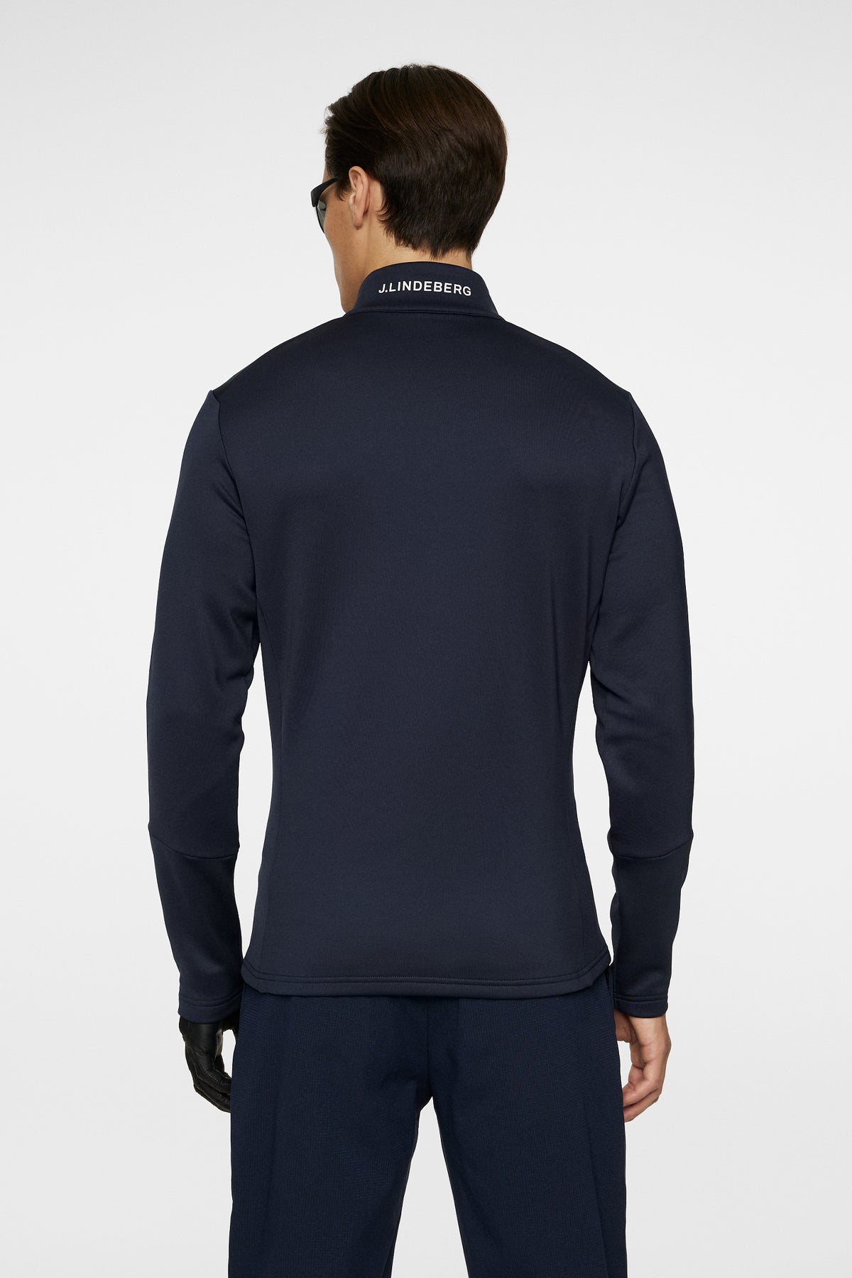 Aerial Quarter Zip Mid Layer in JL Navy by J.Lindeberg