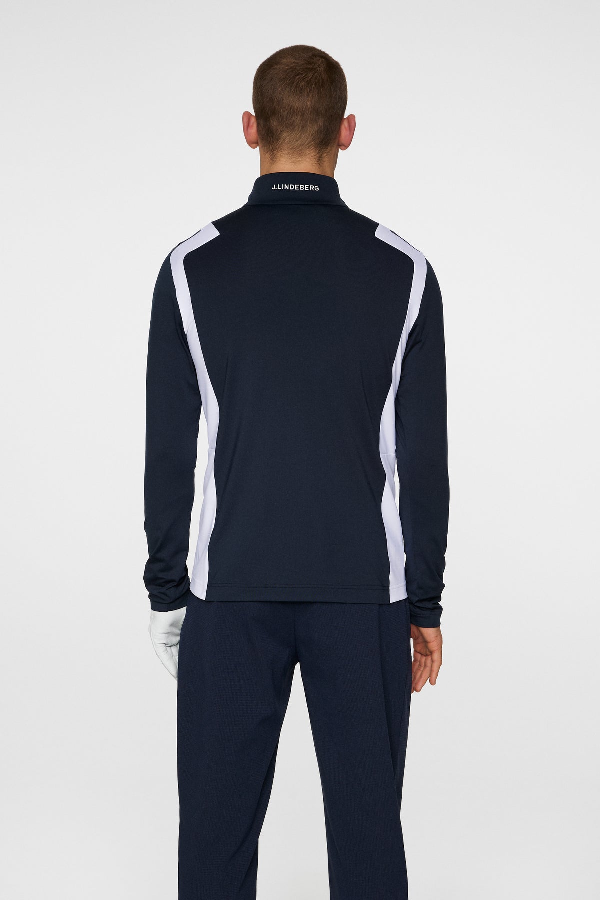 Lukas Quarter Zip Mid Layer in JL Navy by J.Lindeberg