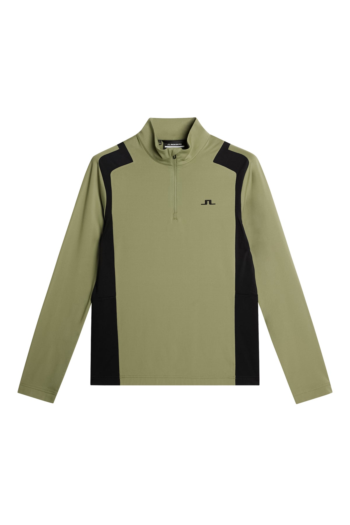 Lukas Quarter Zip Mid Layer in Oil Green by J.Lindeberg