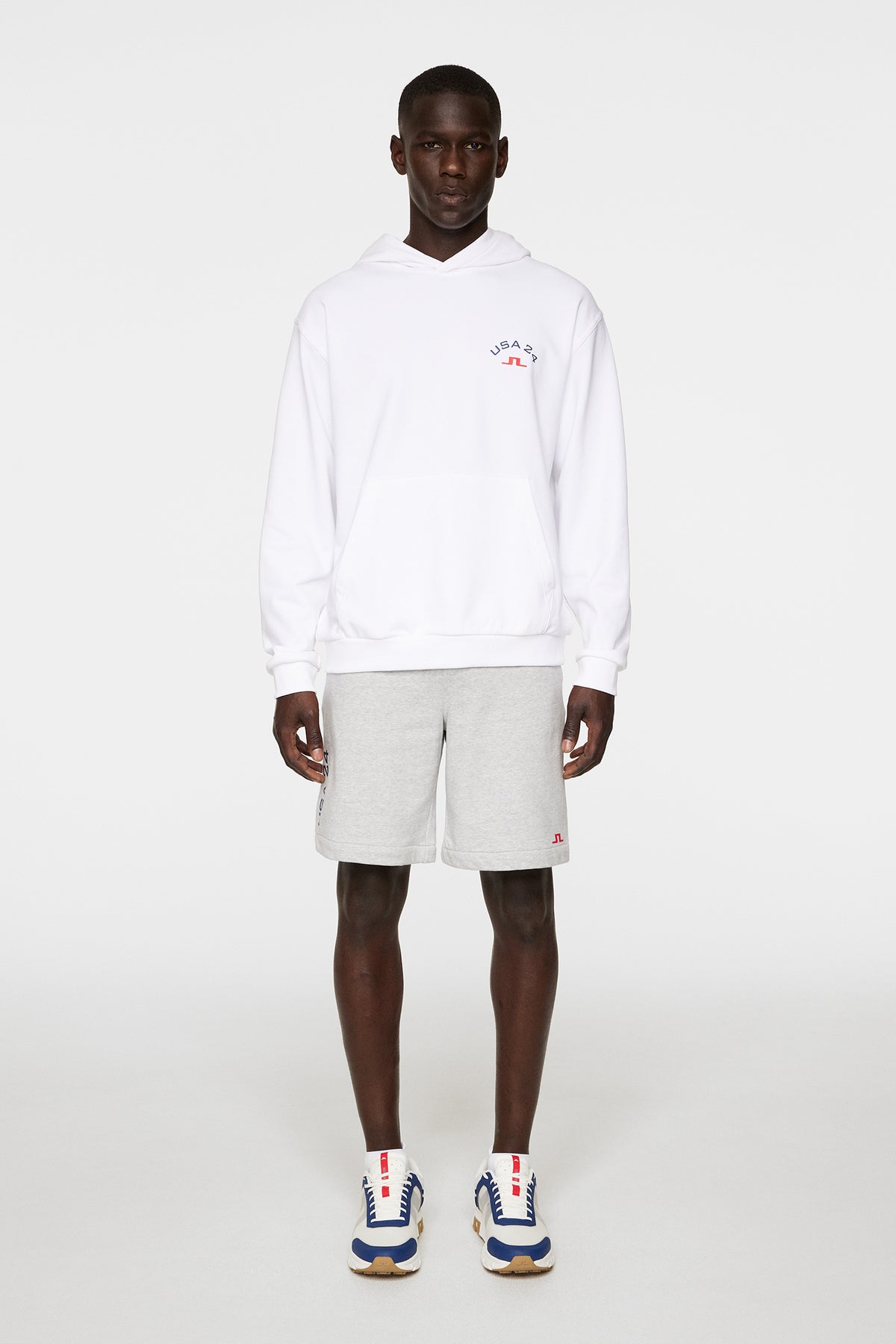 Fabrice Hoodie in White by J.Lindeberg