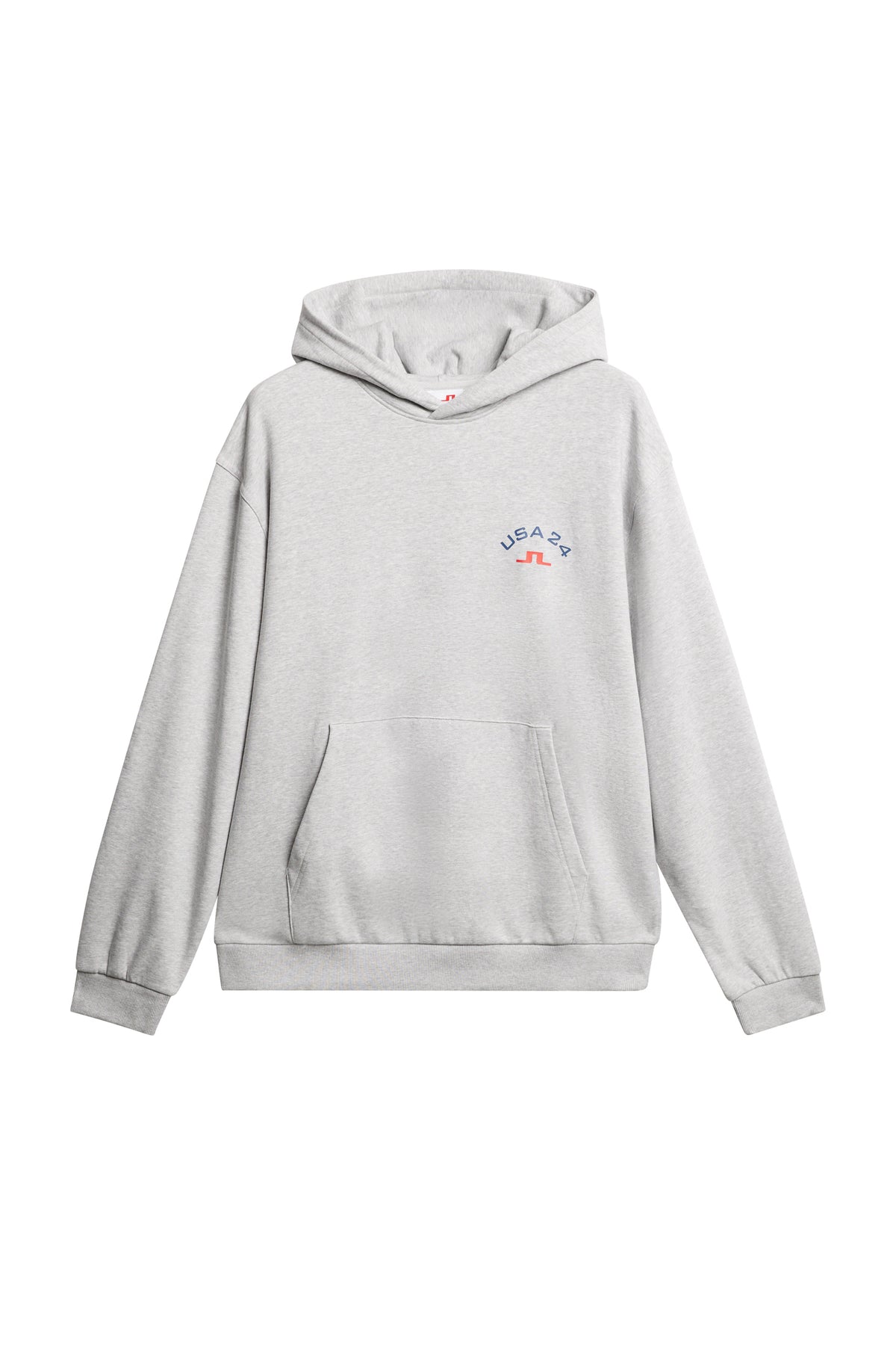 Fabrice Hoodie in Light Grey Melange by J.Lindeberg