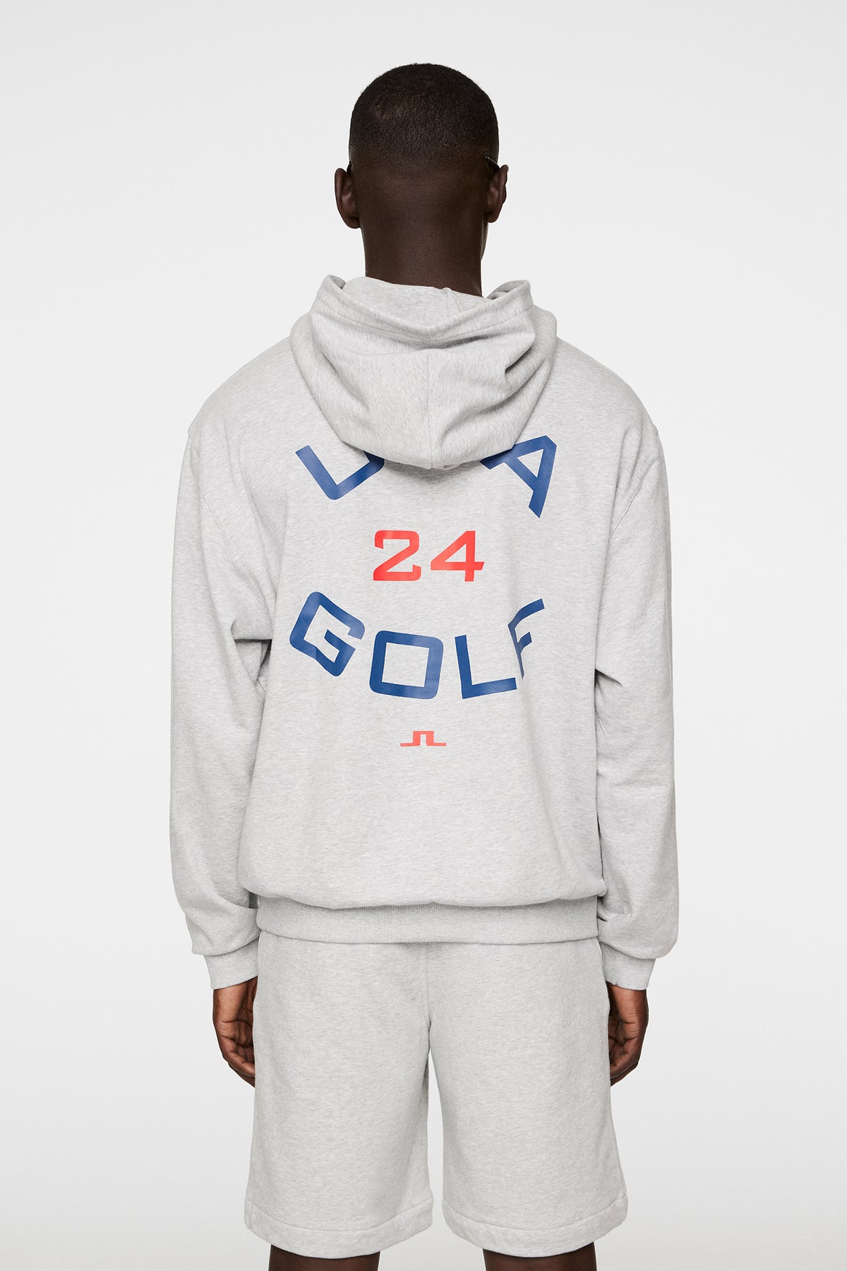 Fabrice Hoodie in Light Grey Melange by J.Lindeberg