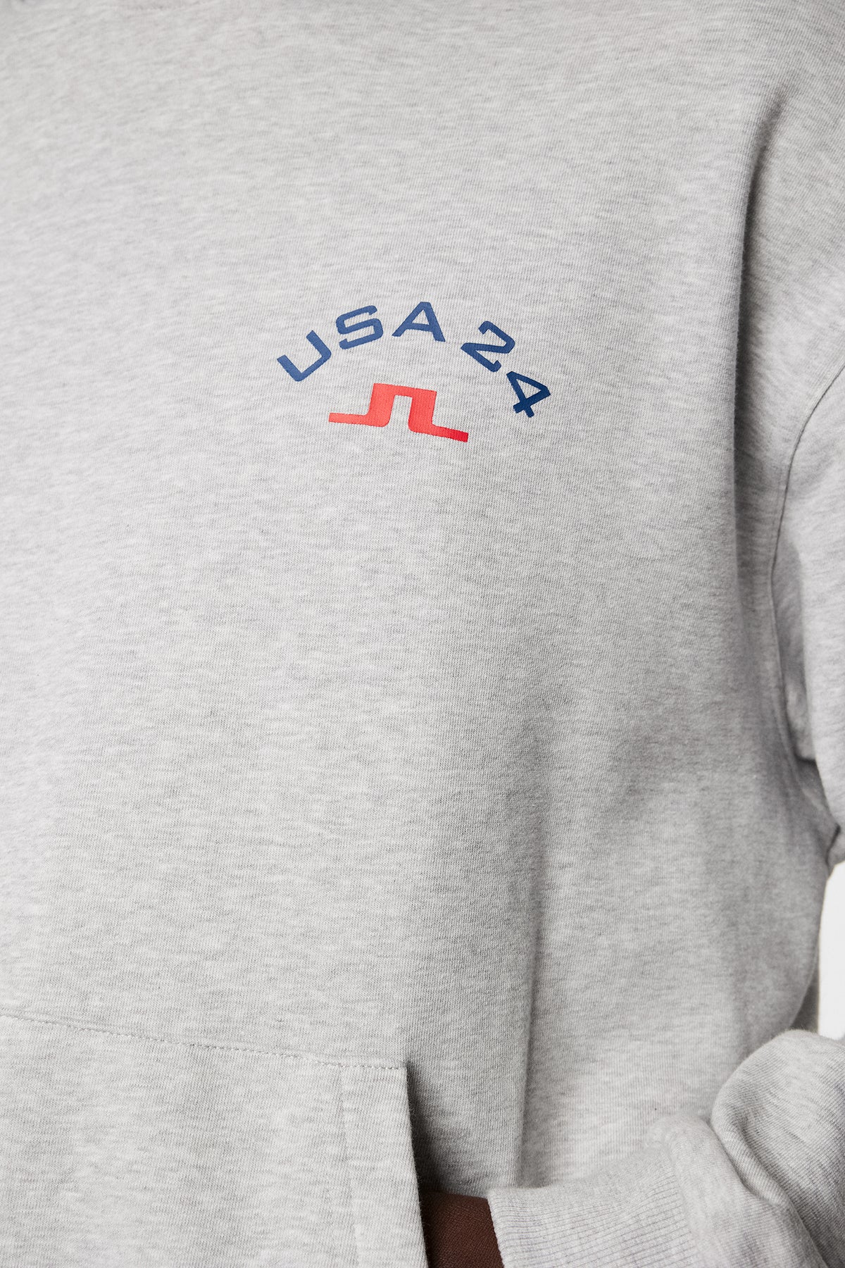 Fabrice Hoodie in Light Grey Melange by J.Lindeberg