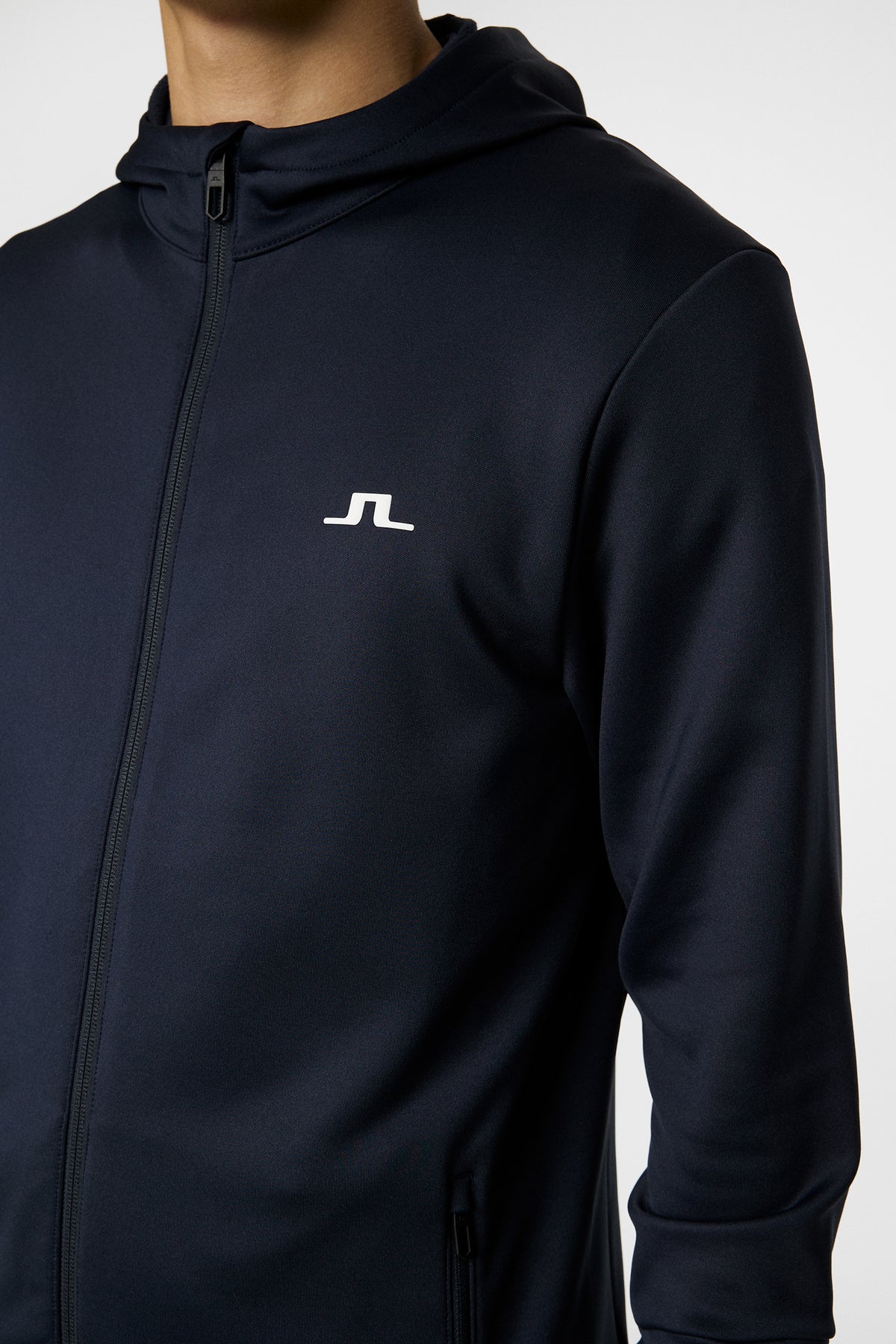 Aerial Full Zip Hood in JL Navy by J.Lindeberg