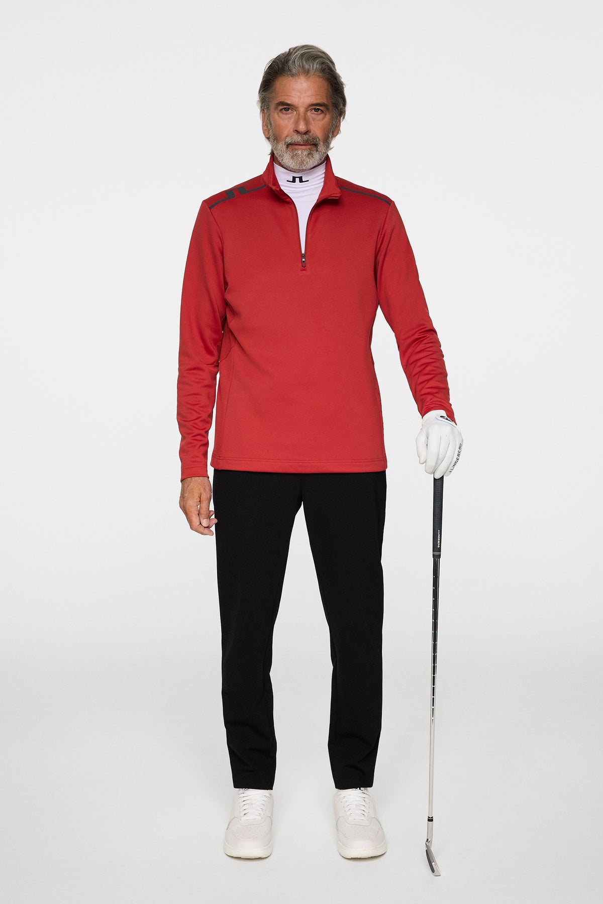 Vinnie Quarter Zip Mid Layer in Bossa Nova by J.Lindeberg
