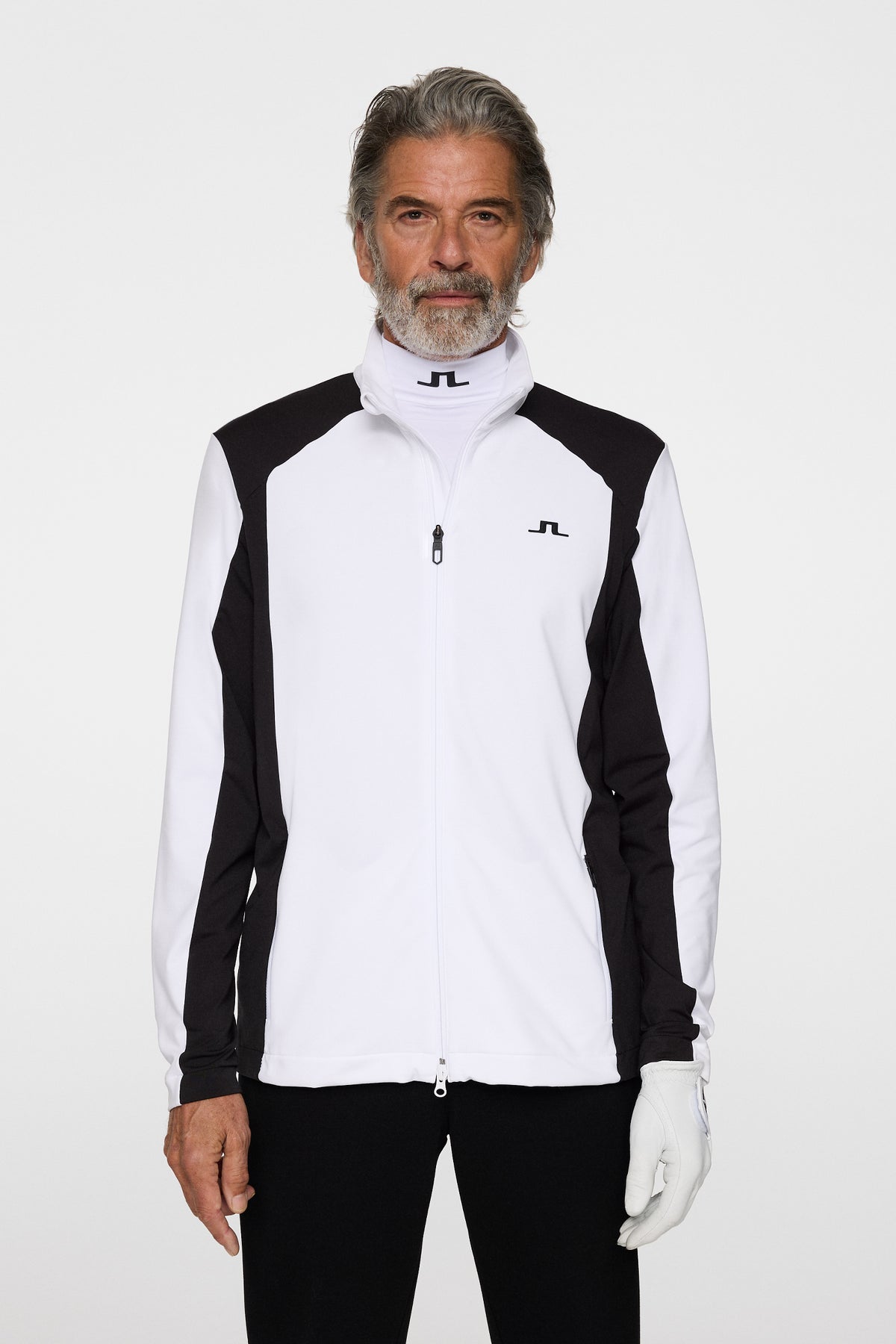 Banks Zip Mid Layer in White by J.Lindeberg