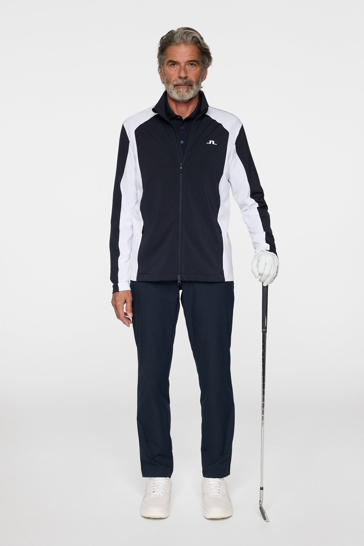 Banks Zip Mid Layer in JL Navy by J.Lindeberg