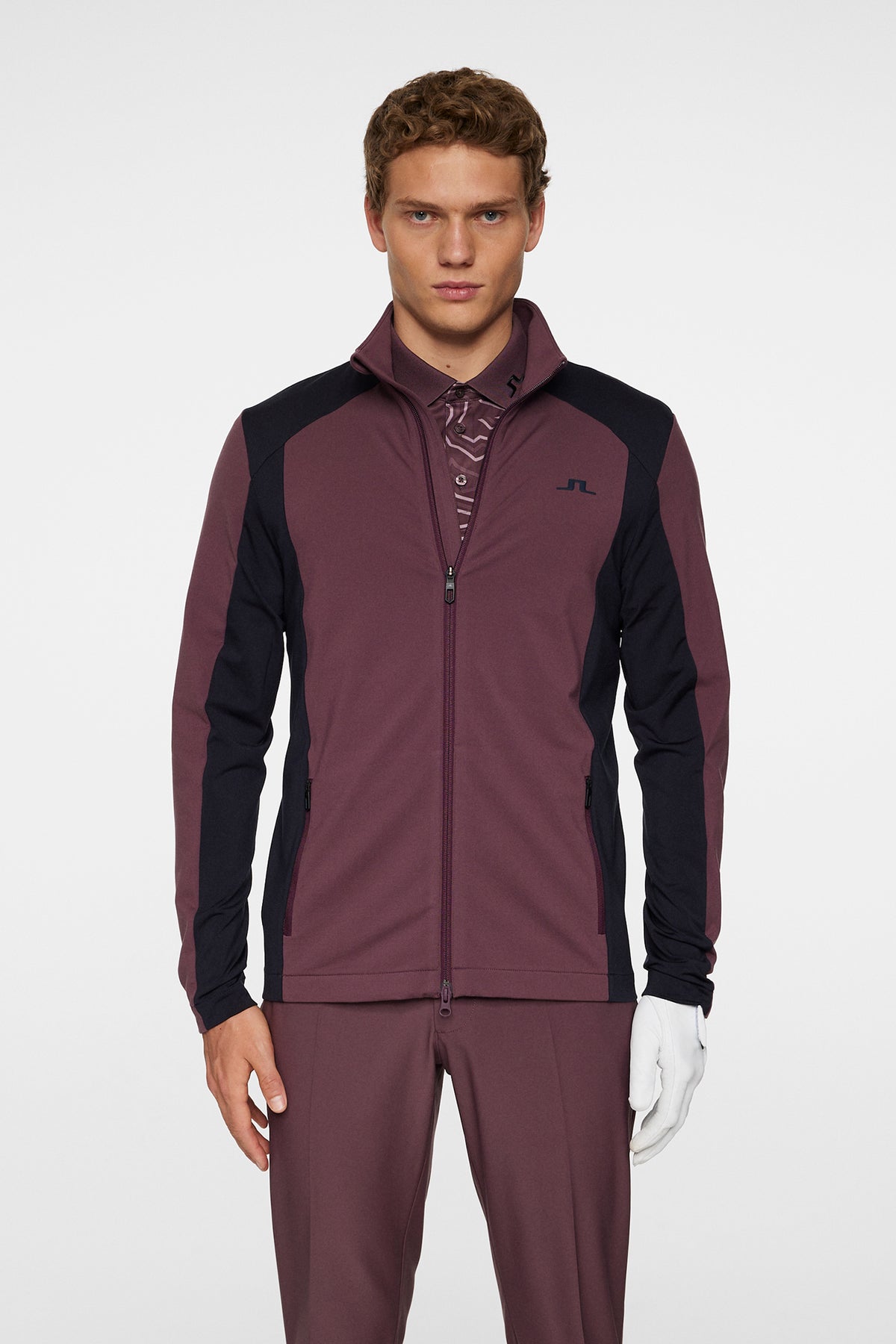 Banks Zip Mid Layer in Huckleberry by J.Lindeberg