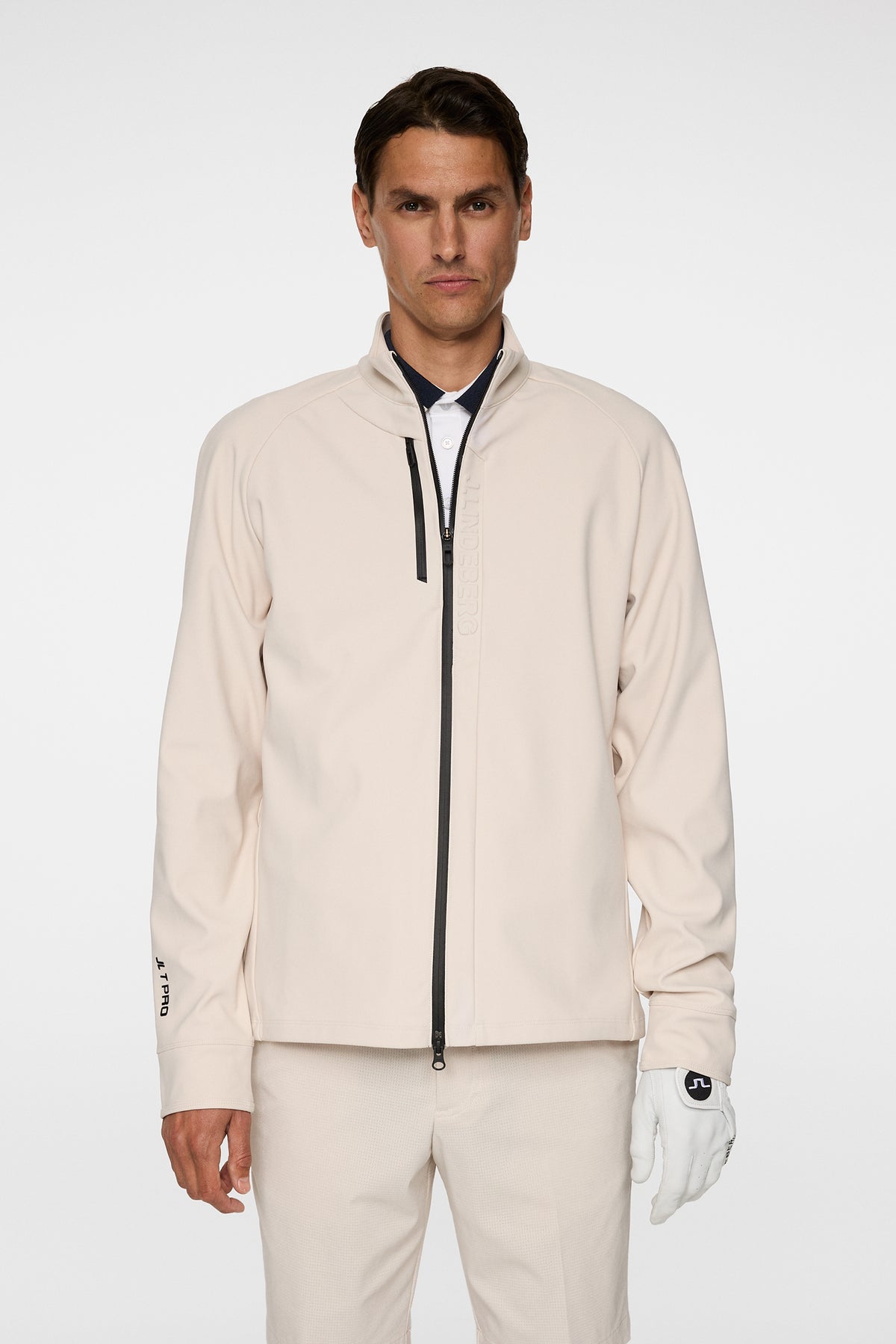 Tayler Zip Mid Layer in Moonbeam by J.Lindeberg