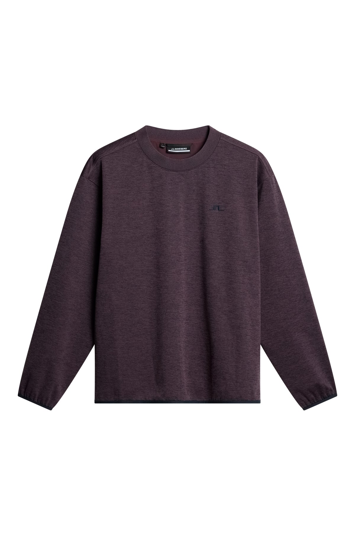 Jose Windblock Crew Neck in Huckleberry melange by J.Lindeberg