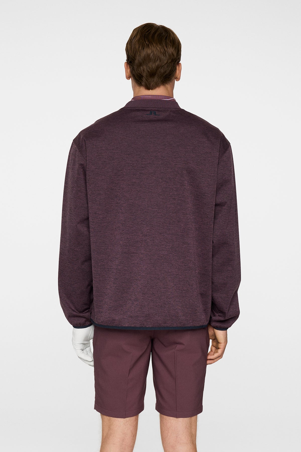Jose Windblock Crew Neck in Huckleberry melange by J.Lindeberg