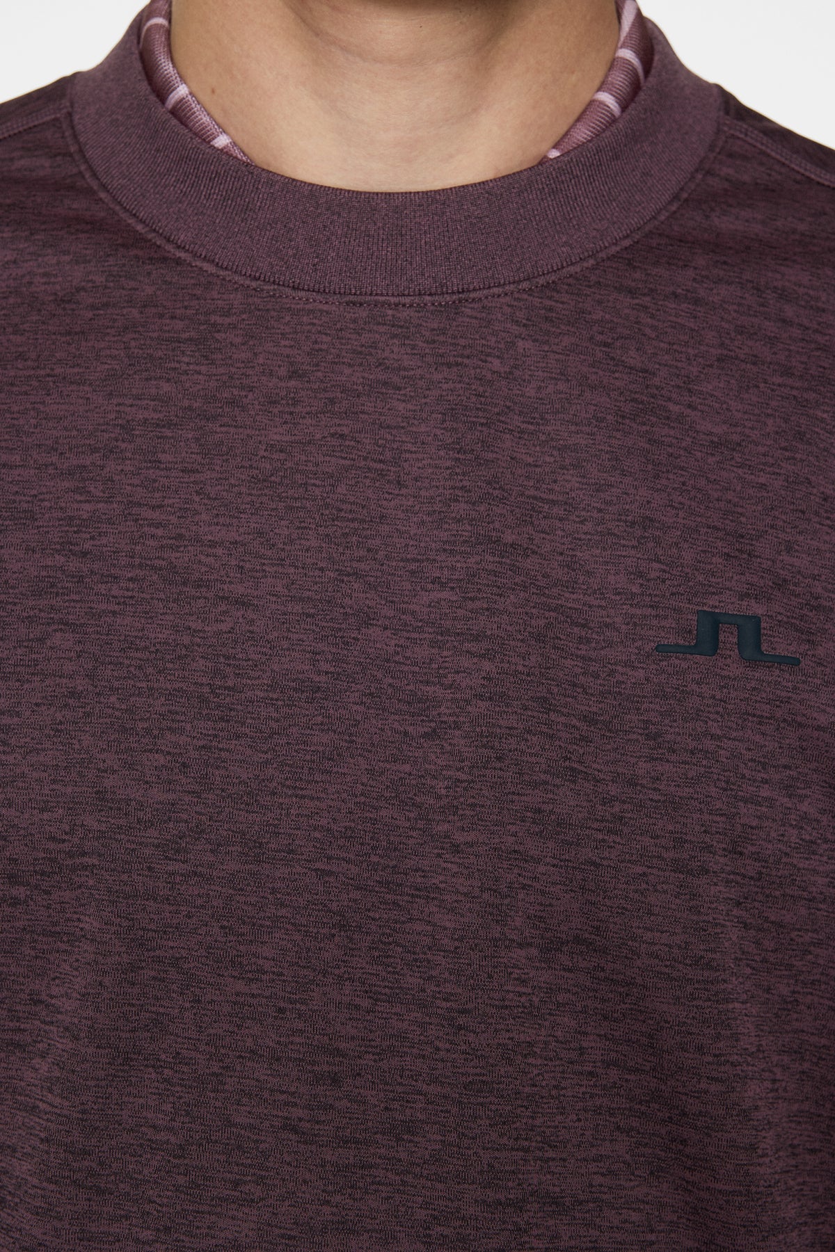 Jose Windblock Crew Neck in Huckleberry melange by J.Lindeberg