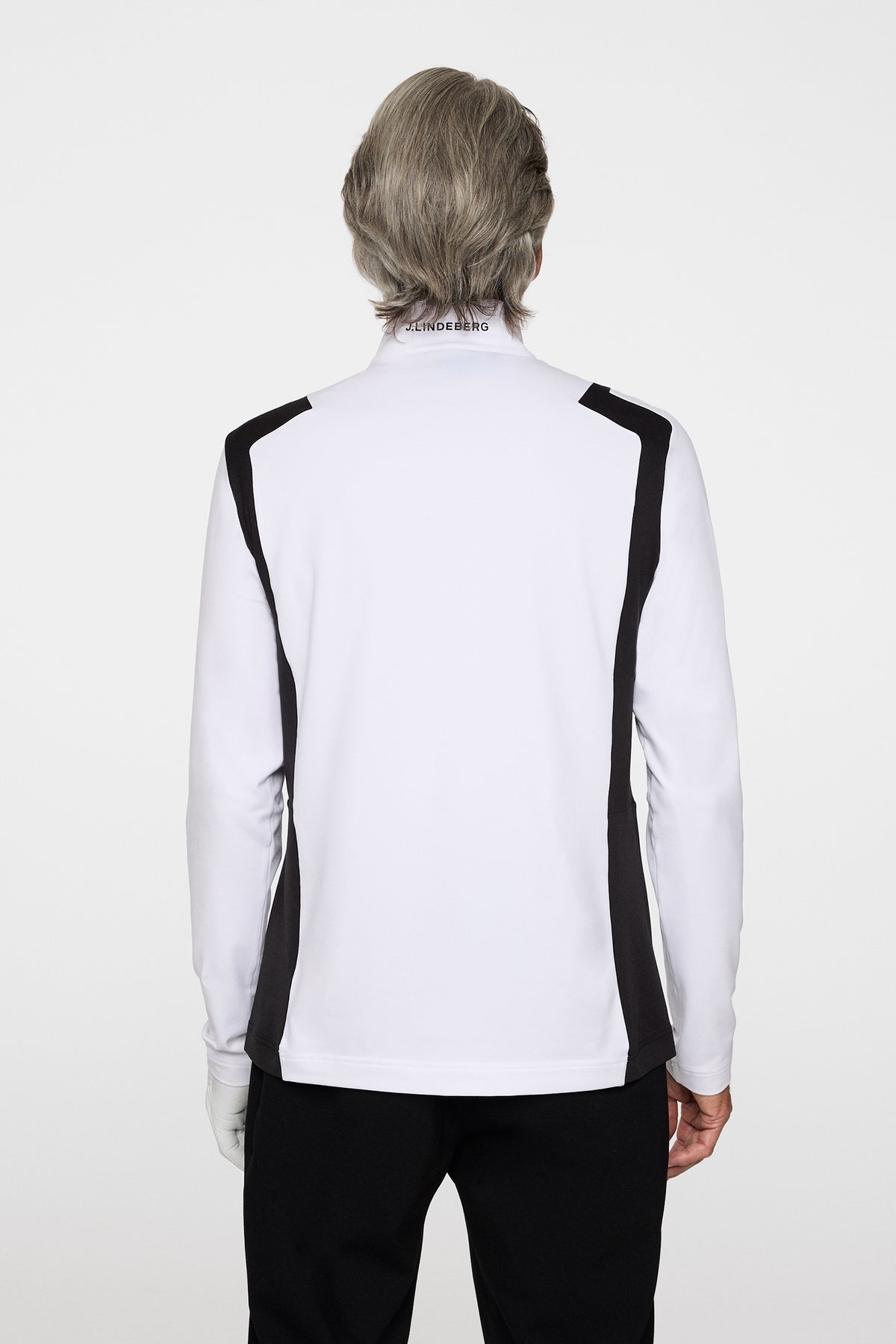 Lukas Quarter Zip Mid Layer in White by J.Lindeberg