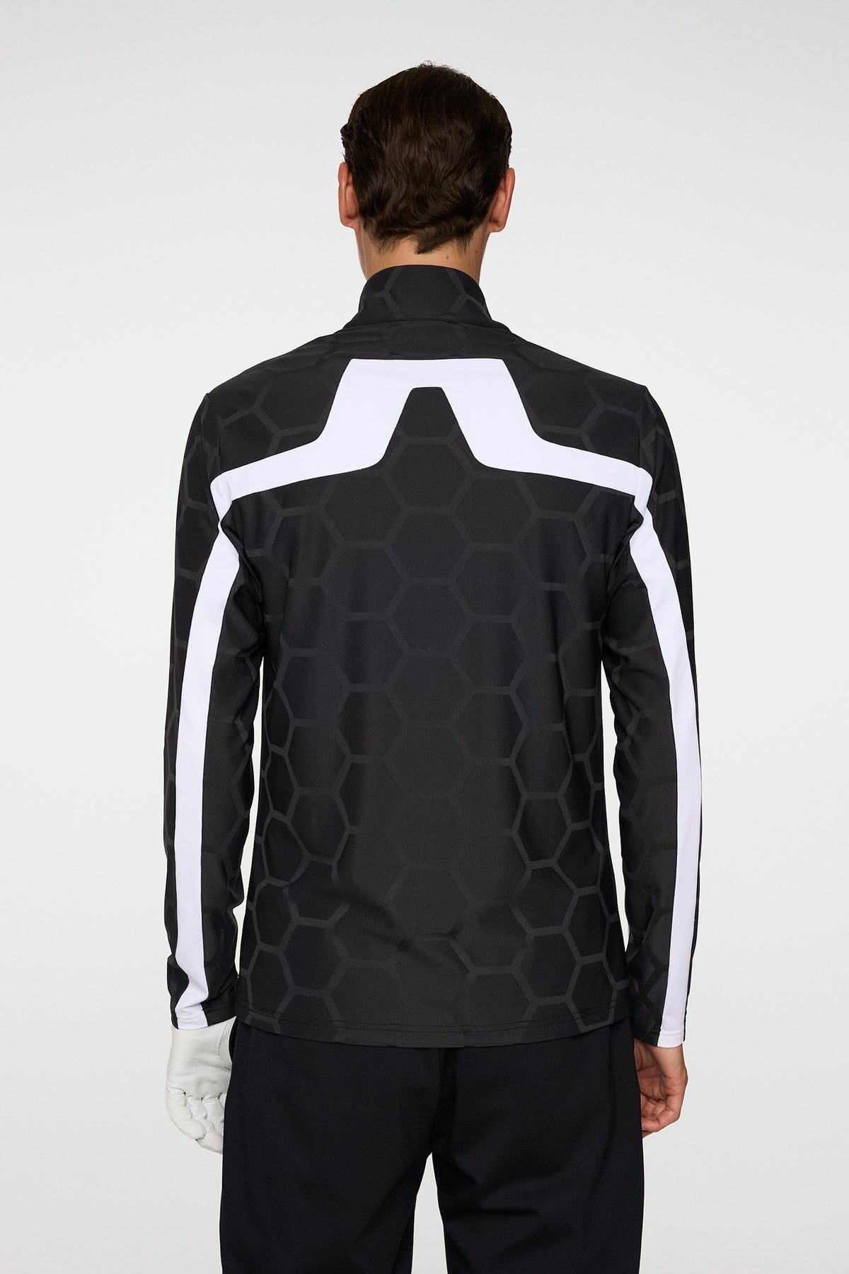 Jarvis Jacquard Tour Mid Layer in The Open Black by J.Lindeberg