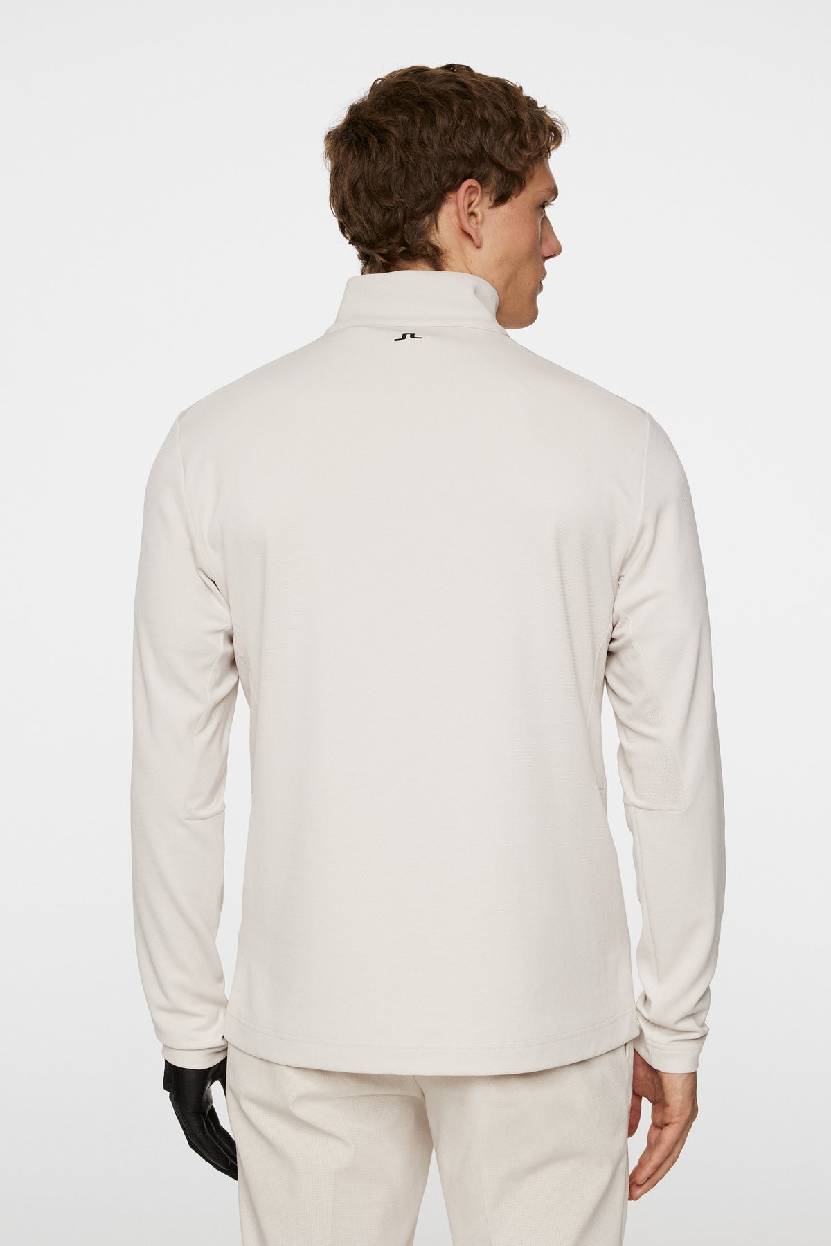Leon Quarter Zip Mid Layer in Moonbeam by J.Lindeberg