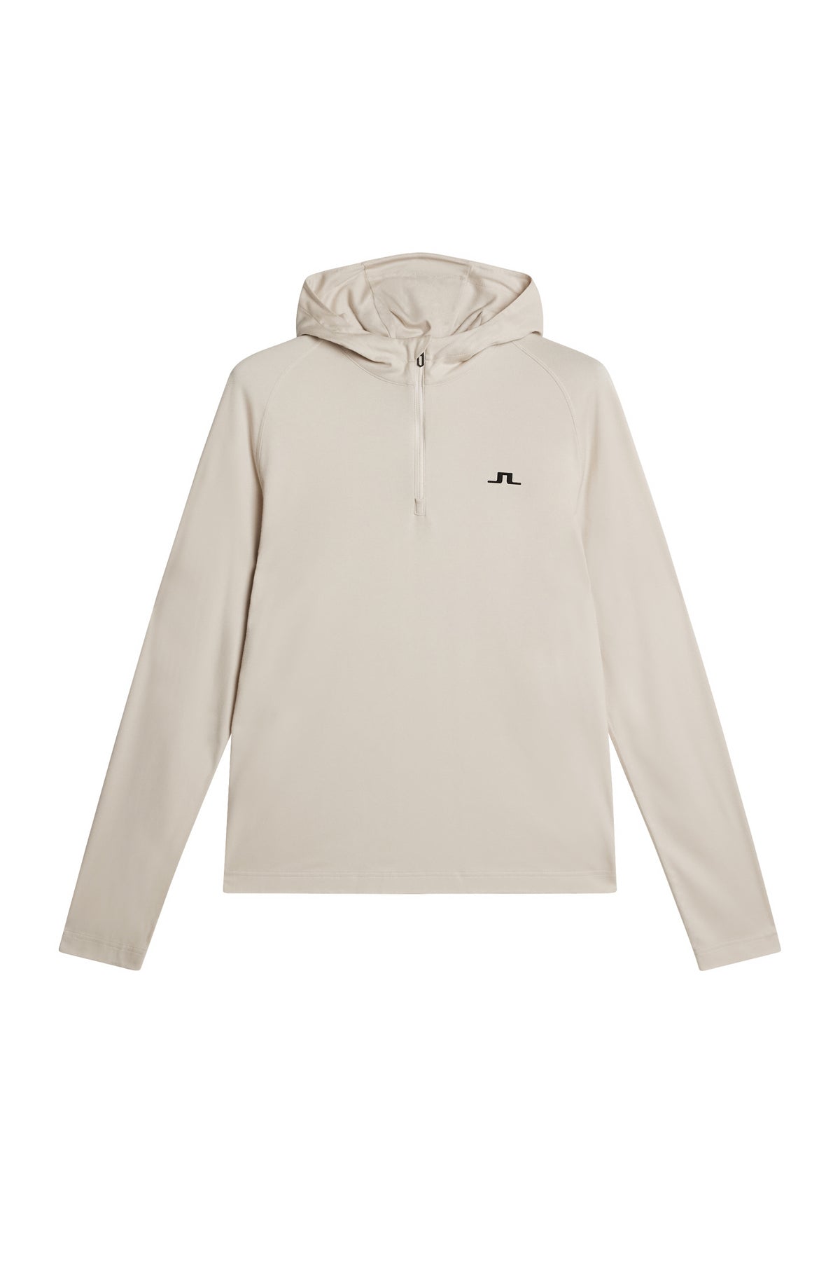 Mario Quarter Zip Hood in Moonbeam by J.Lindeberg