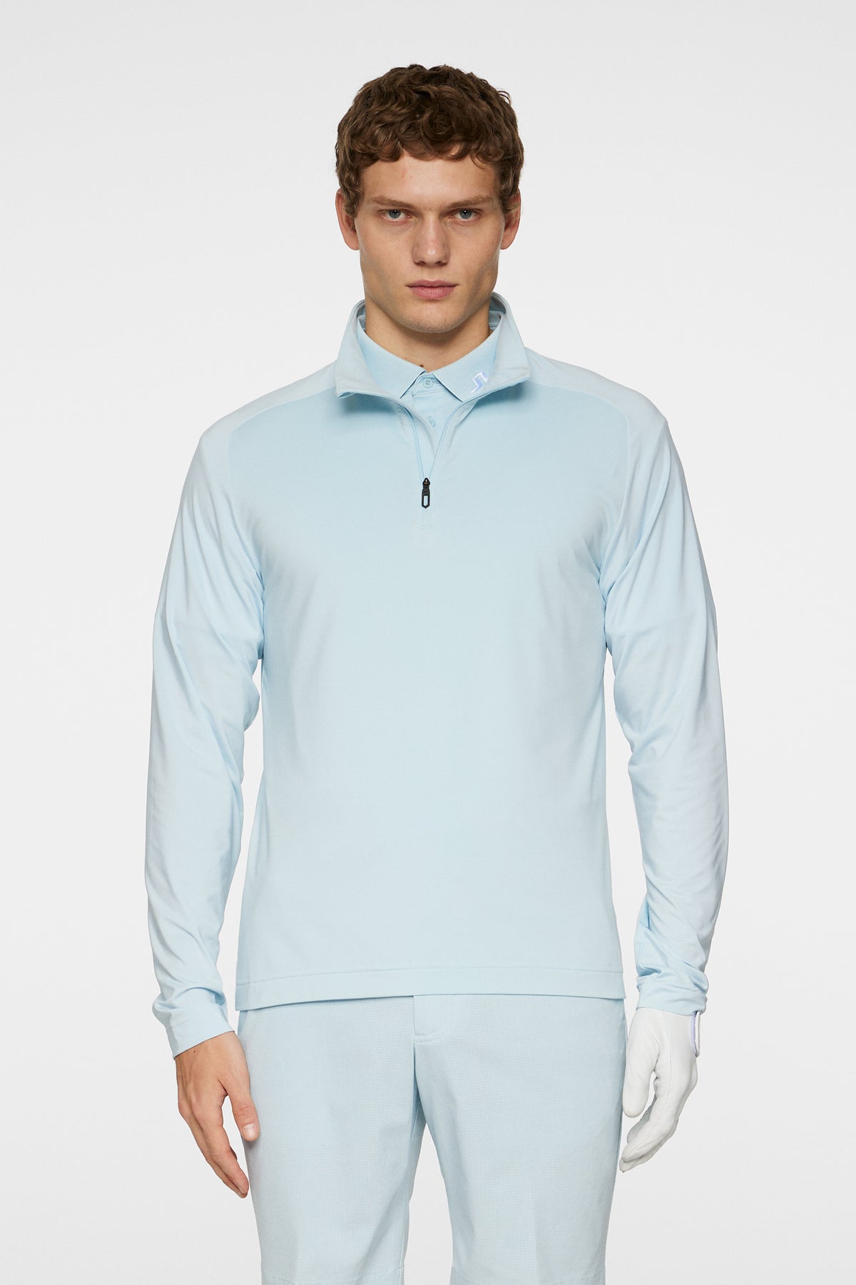 Harry Quarter Zip Mid Layer in Winter Sky by J.Lindeberg