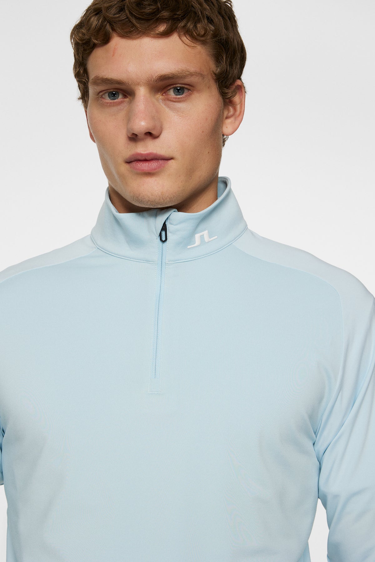 Harry Quarter Zip Mid Layer in Winter Sky by J.Lindeberg
